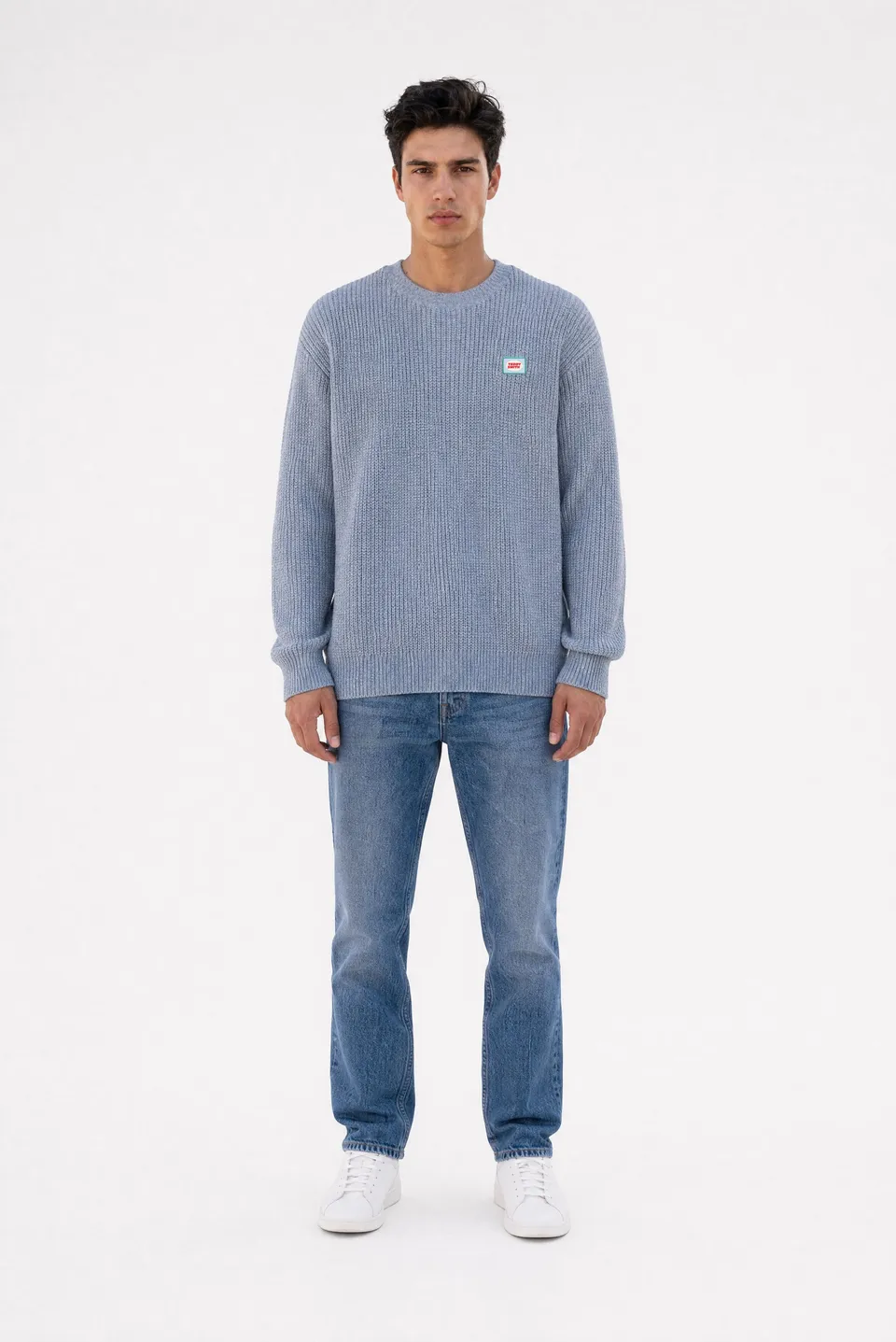 Teddy Smith P-Clay pull bleu minéral chiné laine