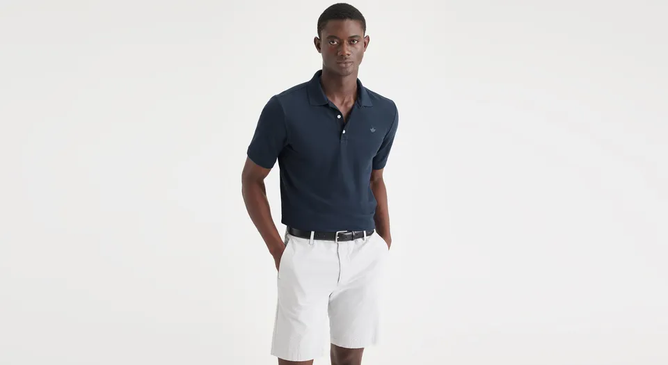 Dockers Original Polo Slim Fit polo bleu marine col plat