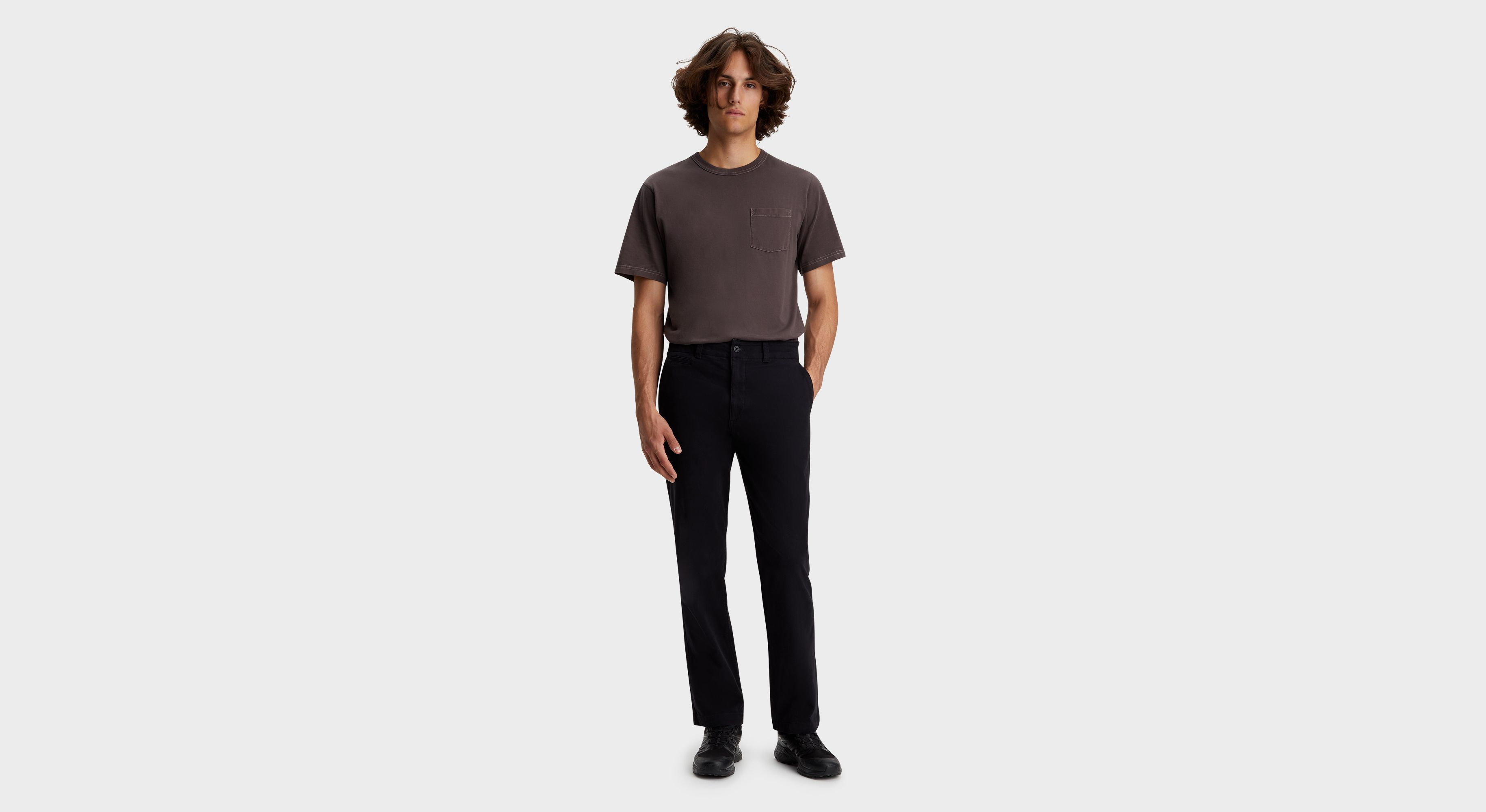 Dockers Alpha Chino pantalon homme noir coupe droite