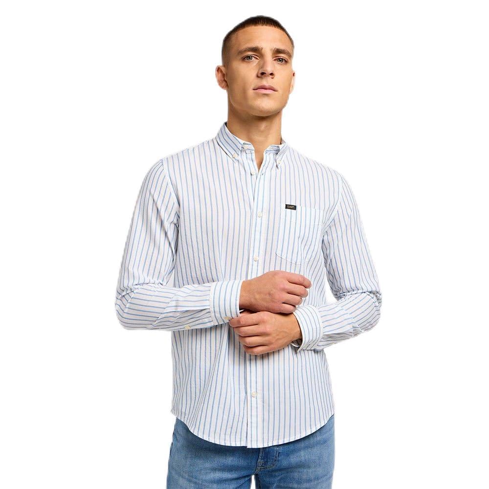 Lee t-shirt homme col boutonné Atlantic coton