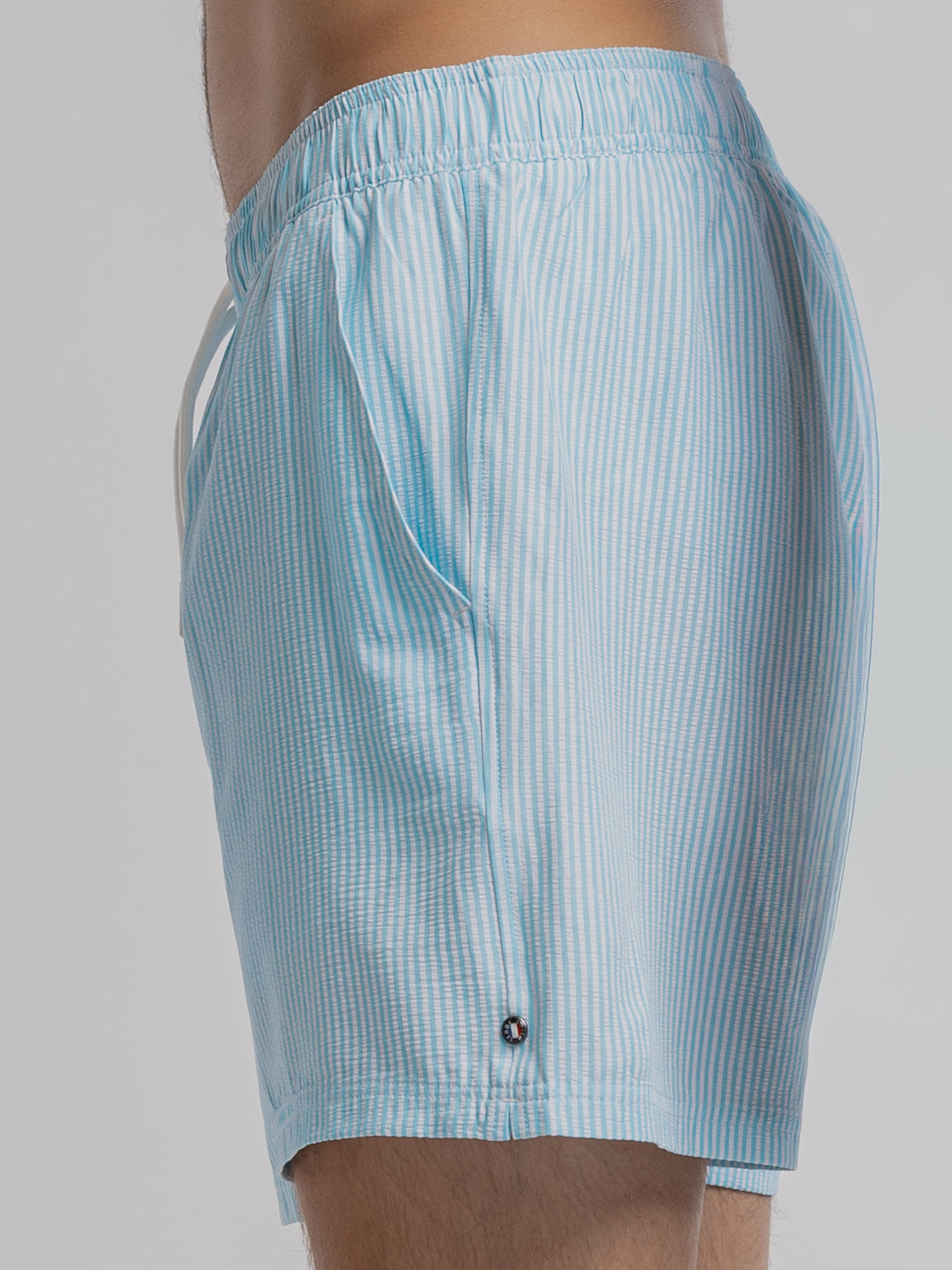Teddy Smith S-Pablo short de bain bleu lagon rayé homme