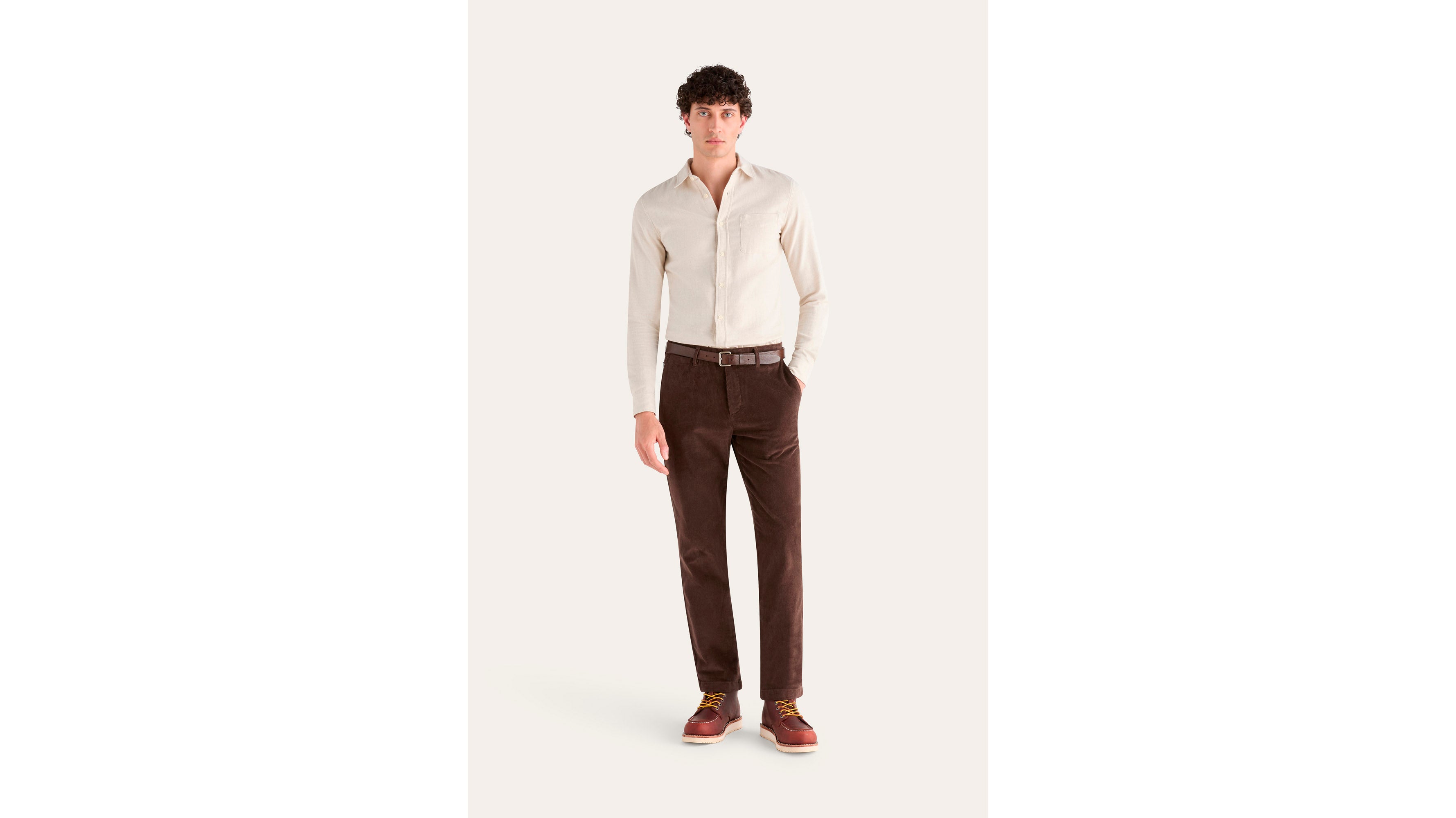Dockers Crafted Khaki pantalon chino slim marron stretch