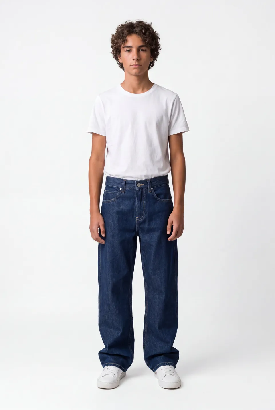 Teddy Smith Memphis Straigh jean dark blue garçon coton