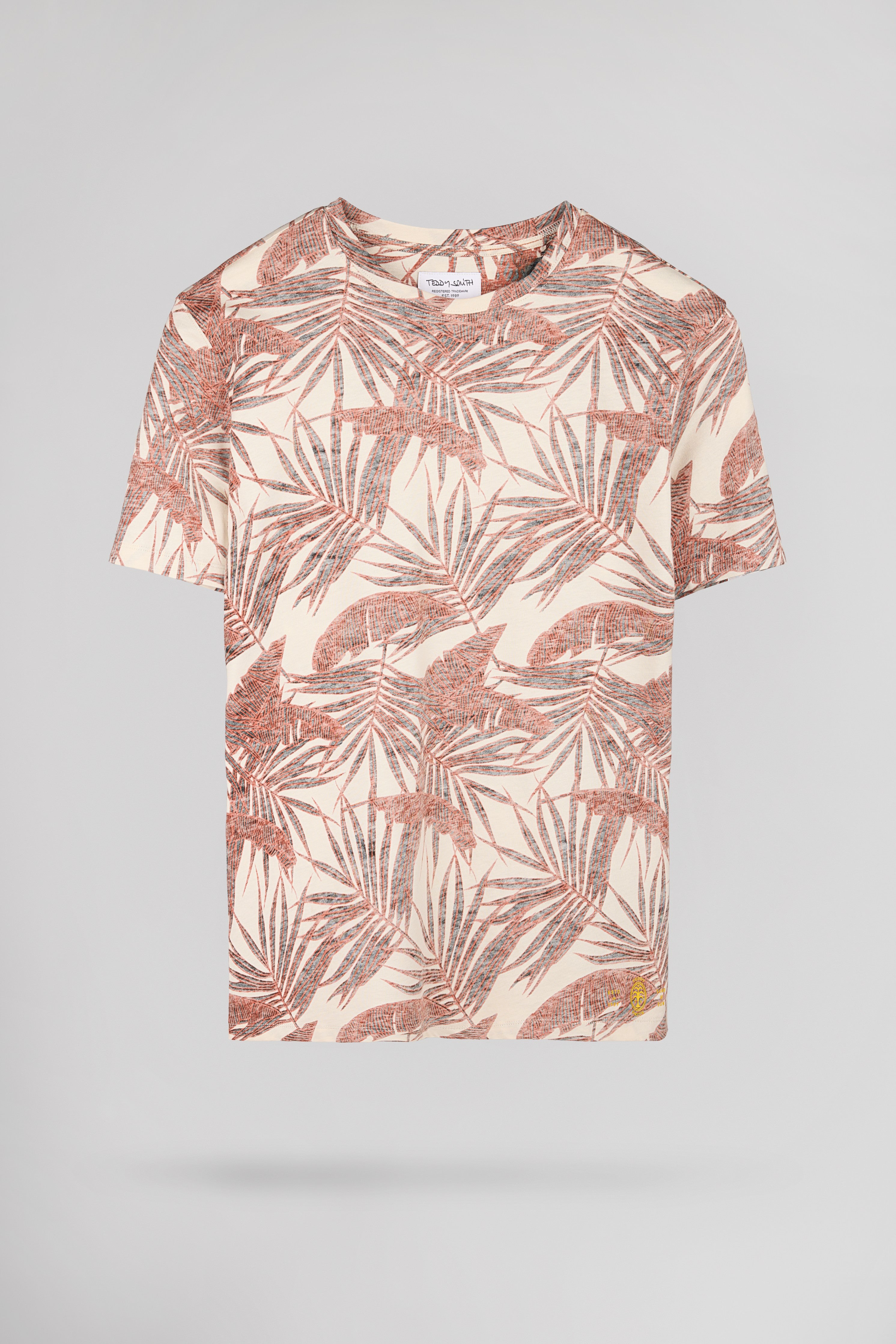 Teddy Smith T-Areski MC t-shirt floral crème homme