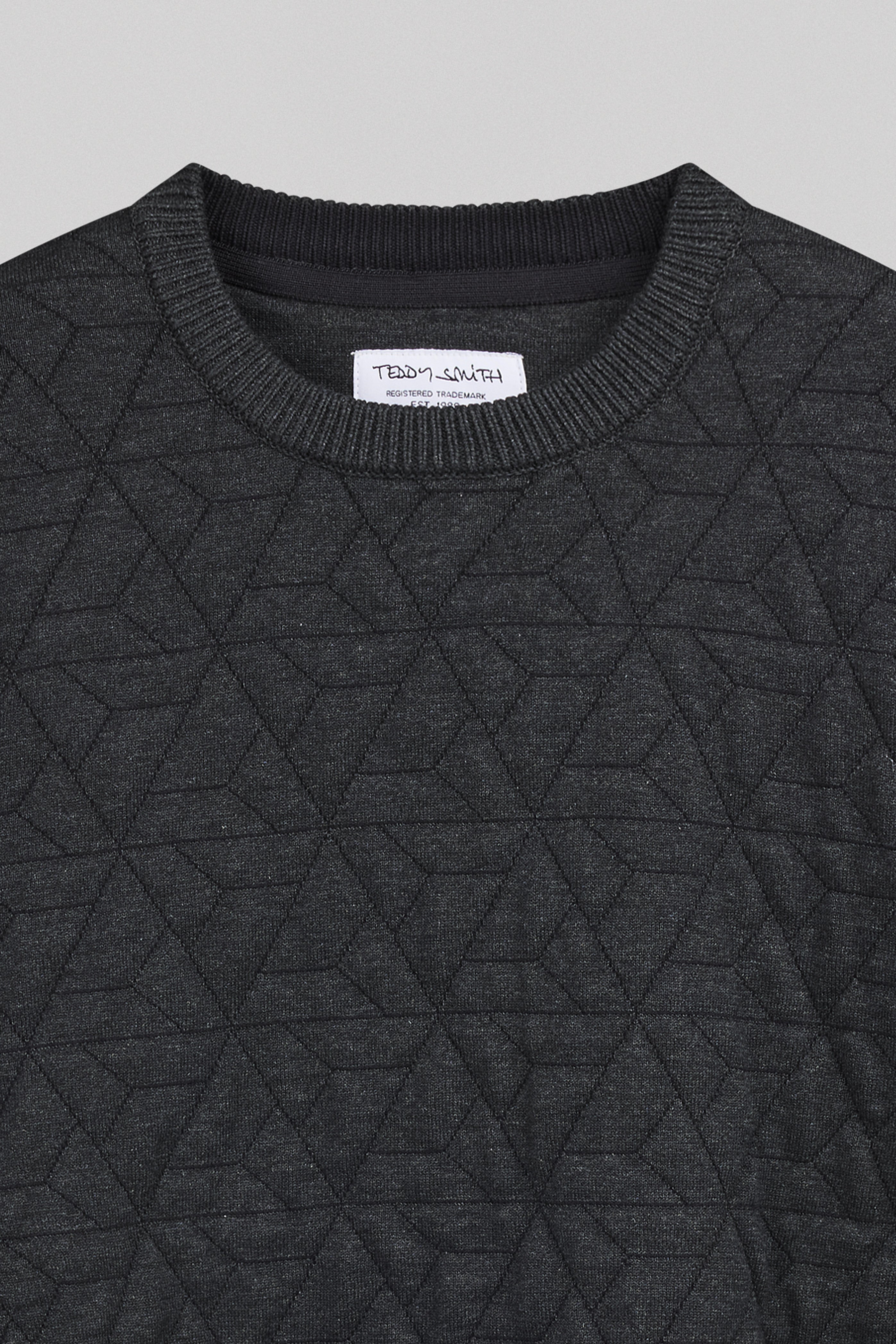 Teddy Smith P-Marvin pull jacquard noir mélangé