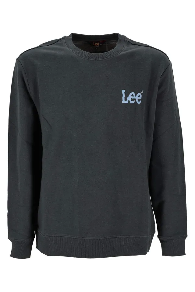 Lee Wobbly SWS Sweat Homme Noir Délavé Taille L