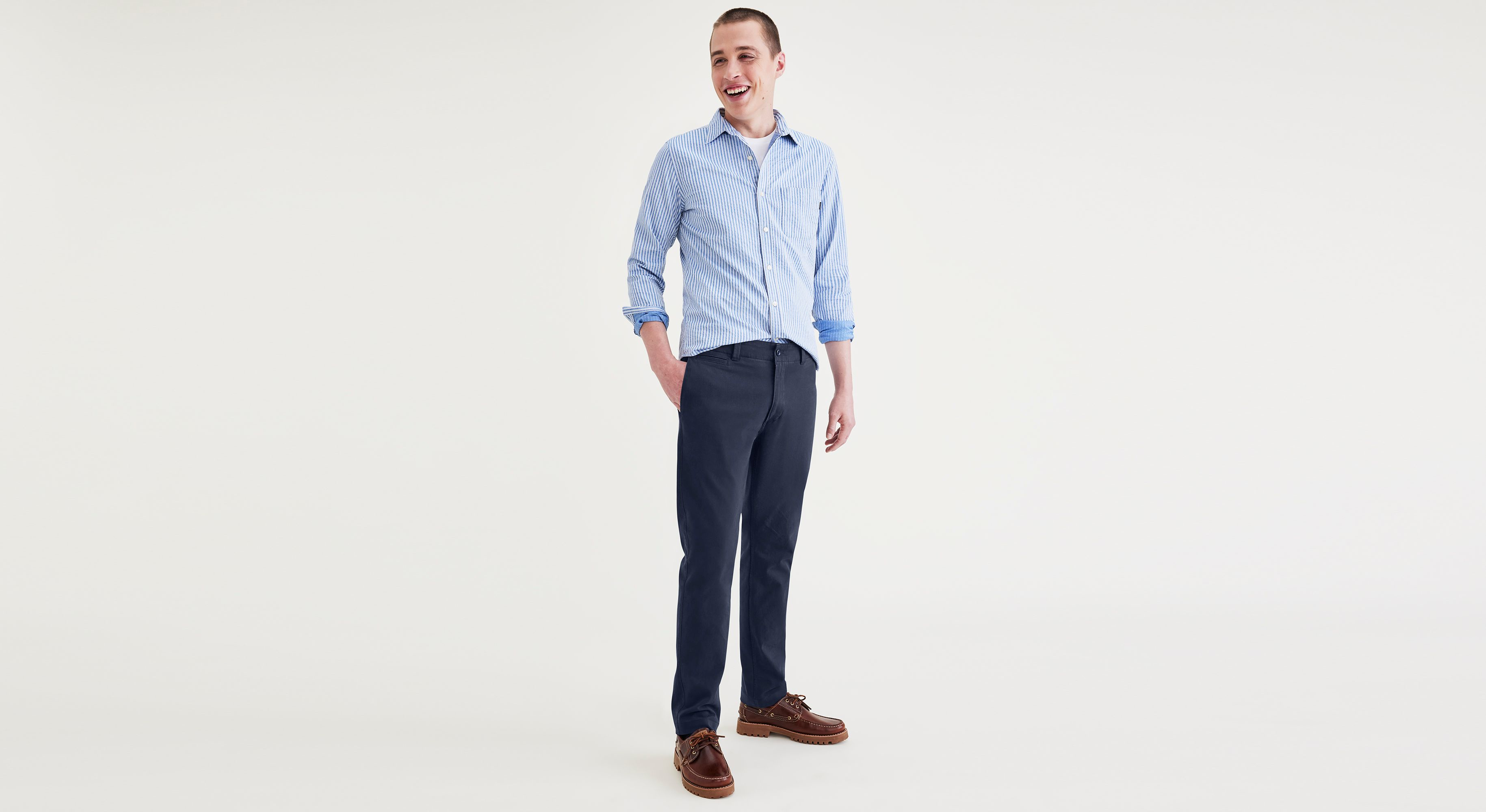 Dockers Alpha chino homme bleu slim stretch Navy Blazer