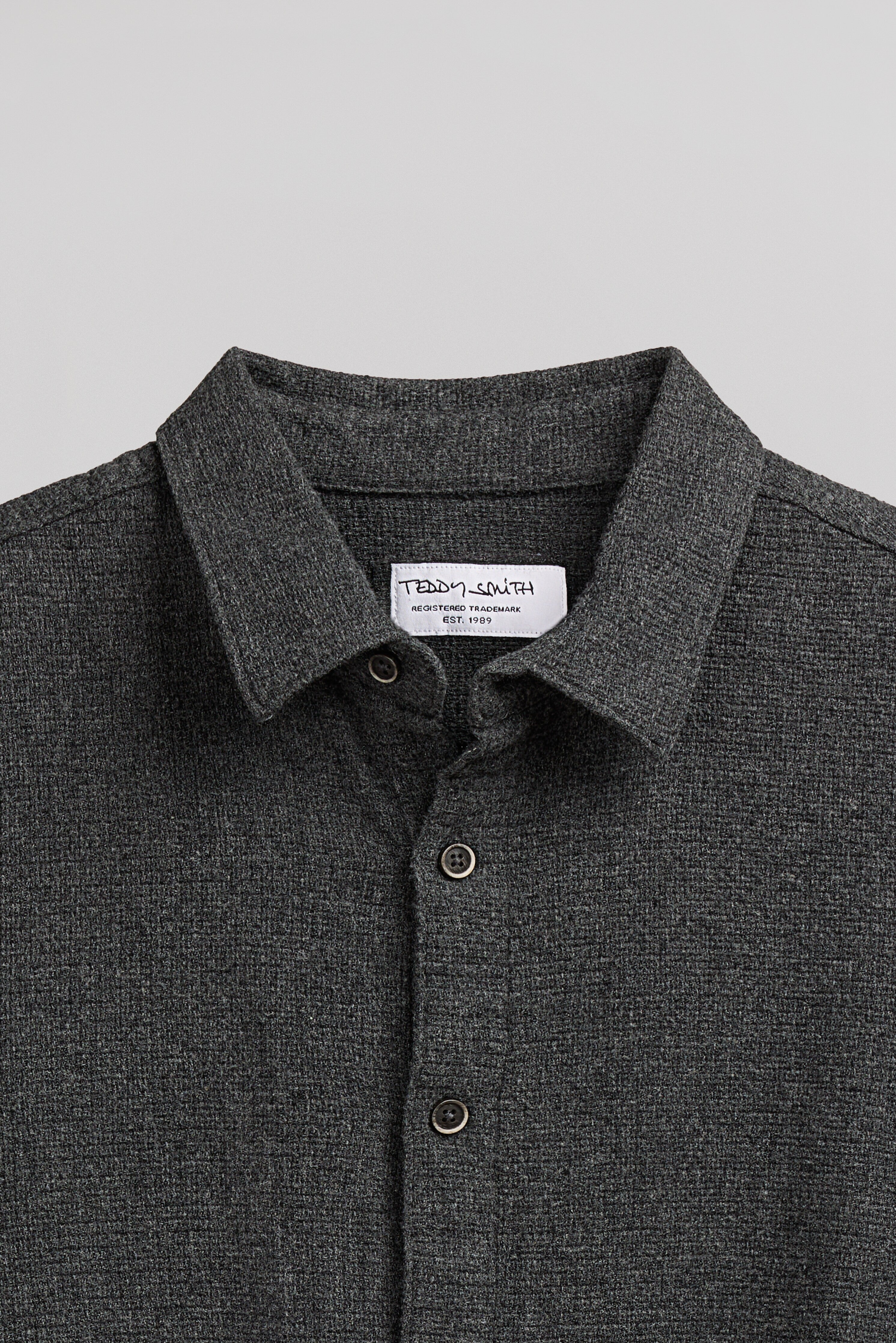 Teddy Smith C-Canyon ML chemise flanelle homme noir coton