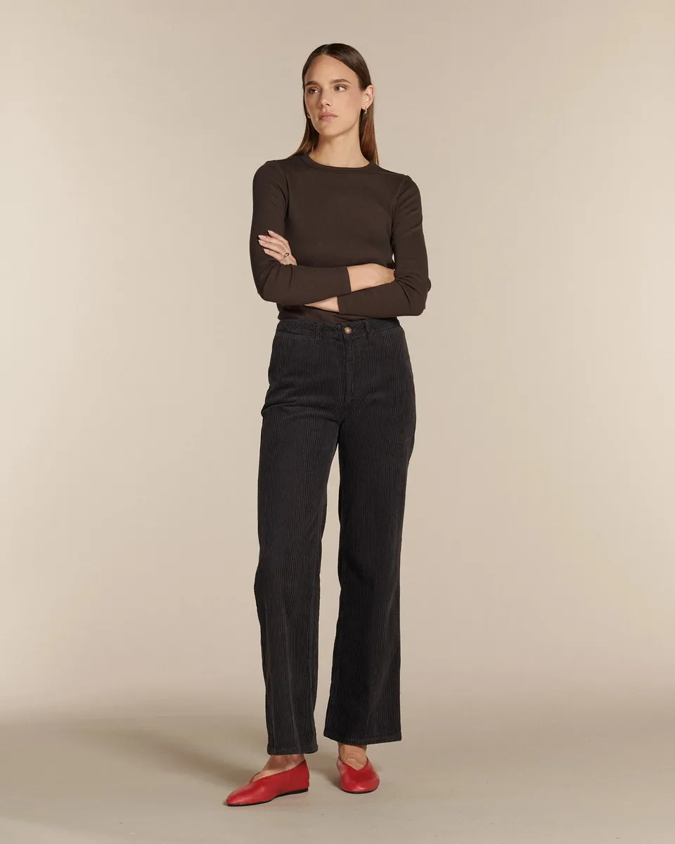 Labdip Swann Trendy Corduroy Truffle pantalon velours taille haute