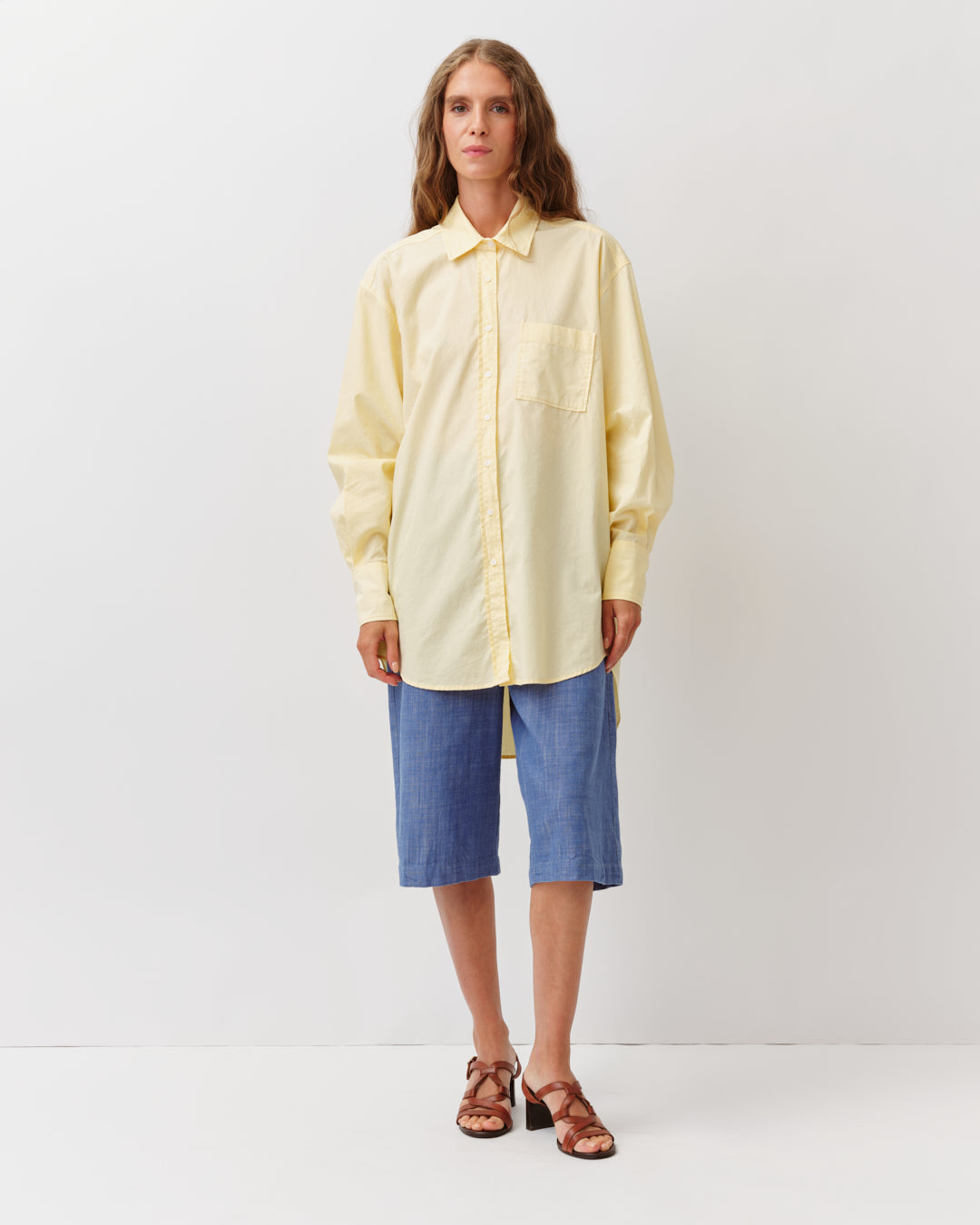 Diega Cameloa chemise jaune oversize fluide