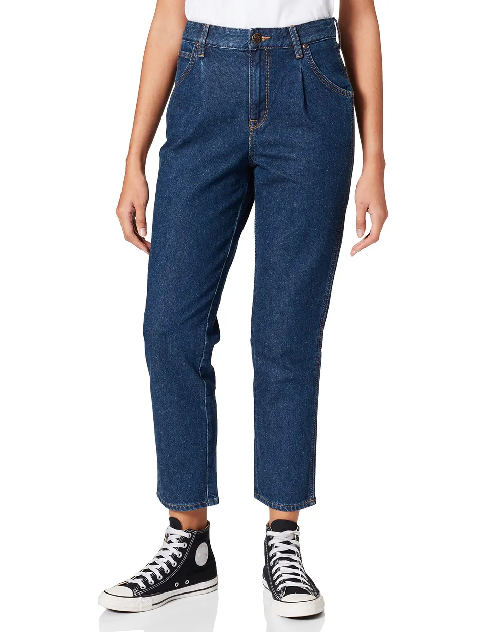 Lee Carol Pleated jean boyfriend femme rinse