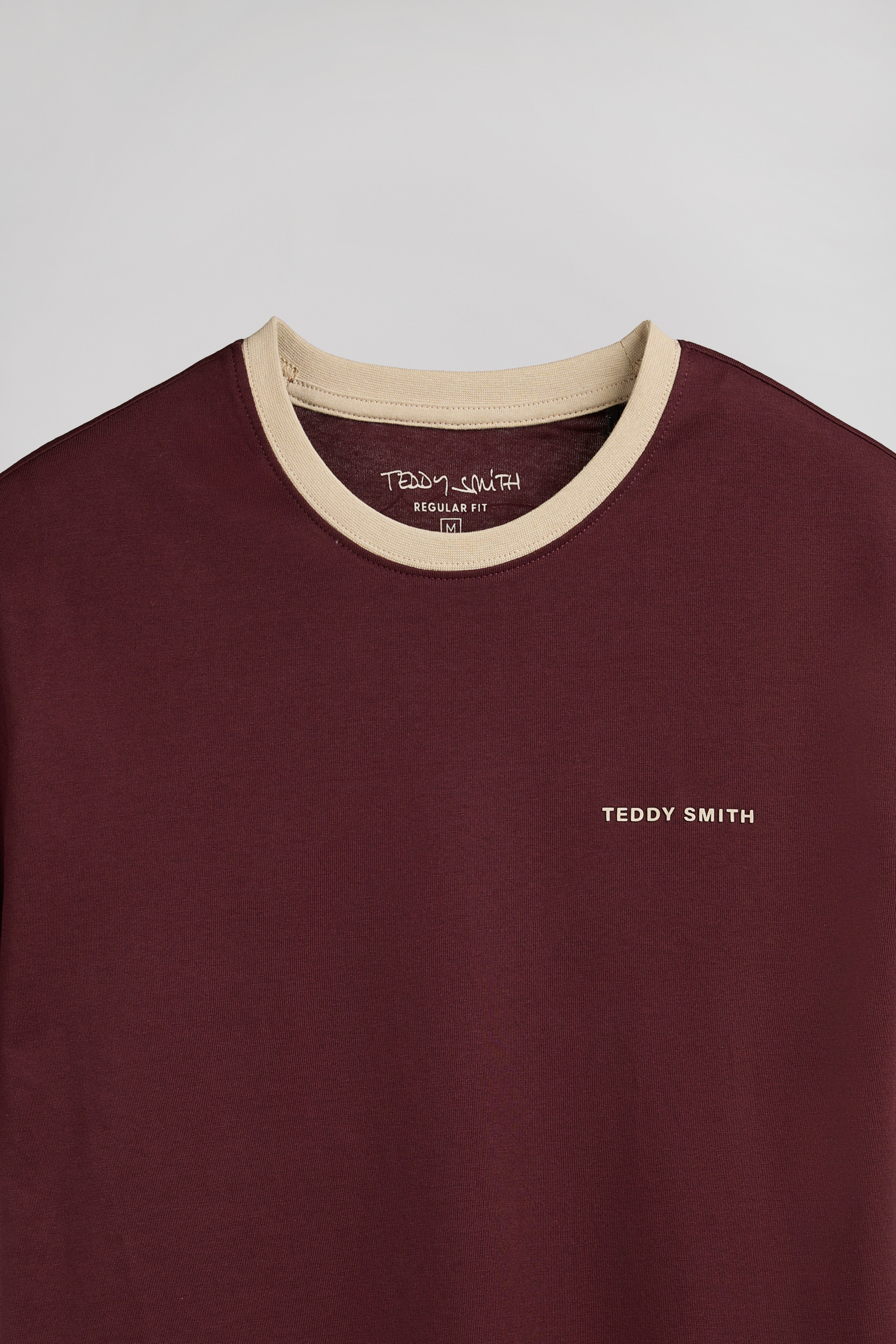 Teddy Smith The Tee 2 R MC t-shirt bordeaux foncé coton
