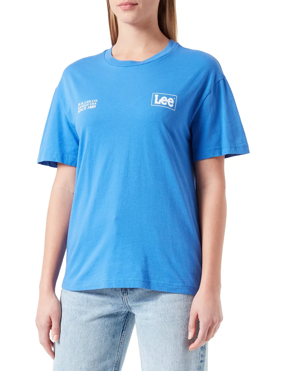Lee Relaxed Crew t-shirt femme bleu taille L