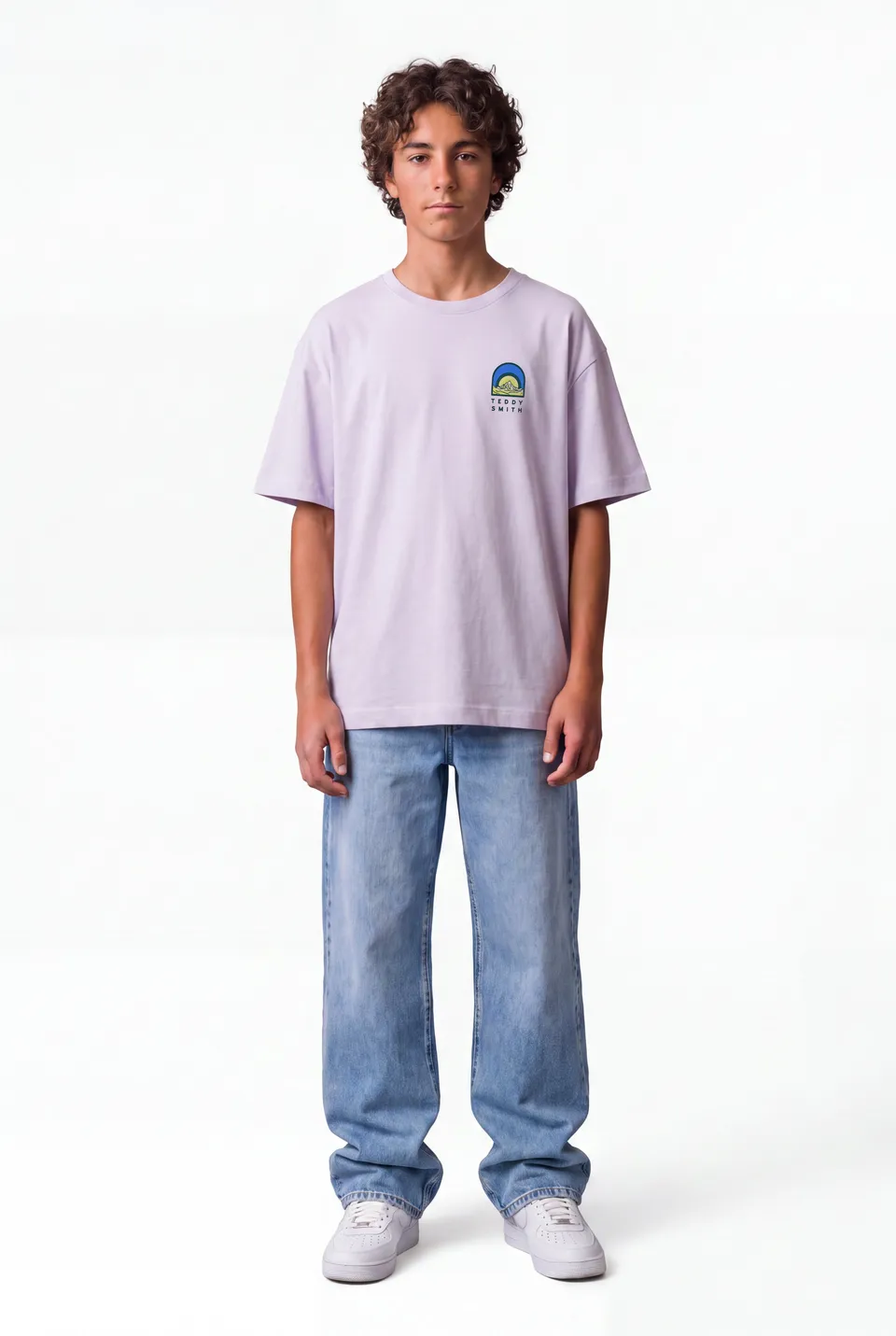 Teddy Smith T-Anik MC JR t-shirt garçon lavande coton