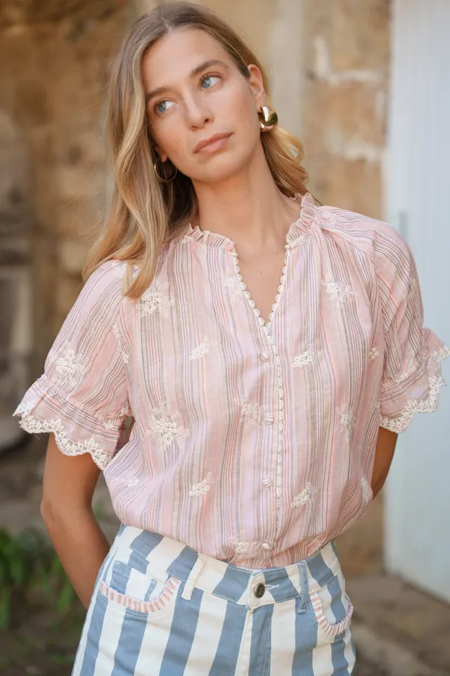 Maison Onado Romie blouse imprimée coton fluide