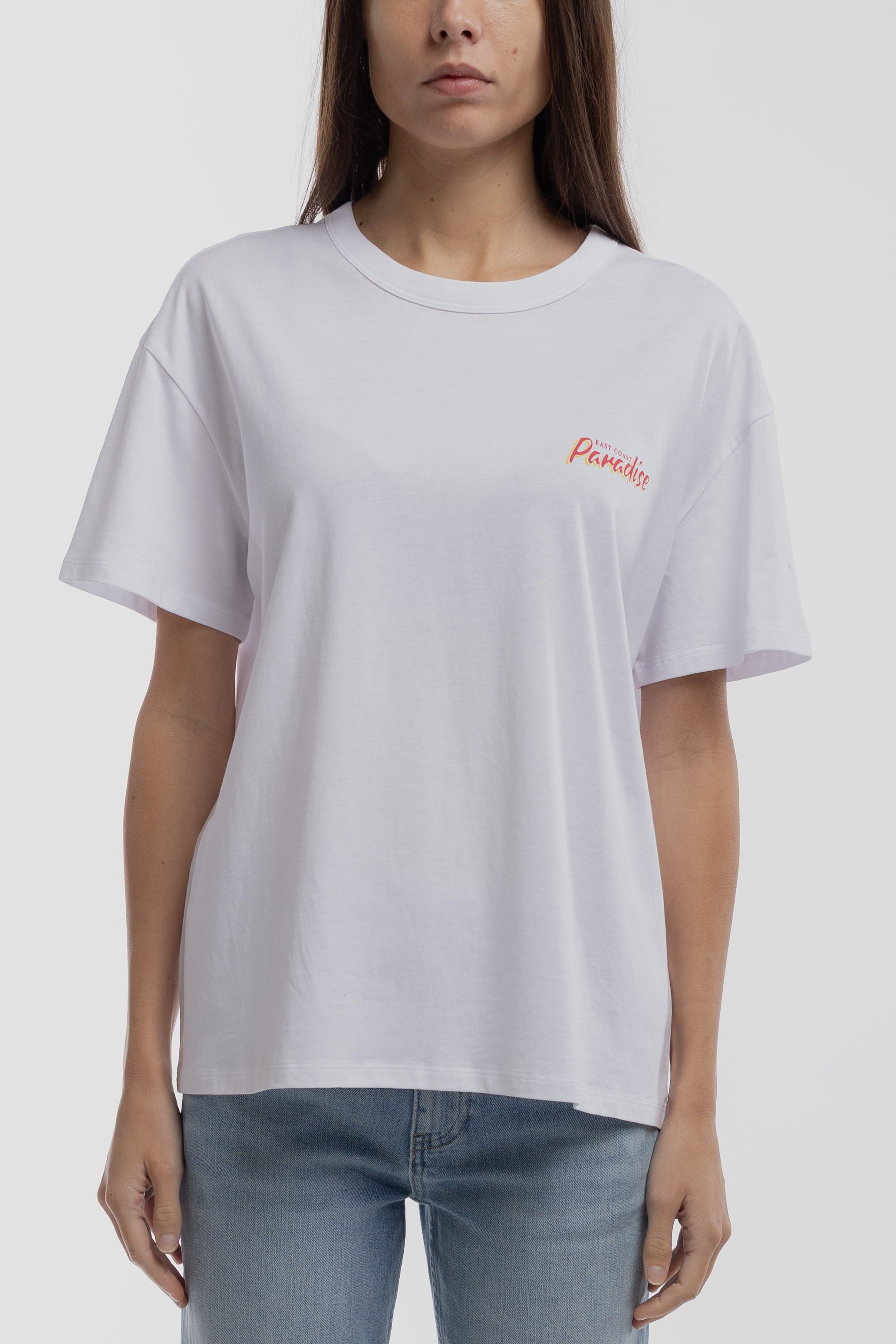 TEDDY SMITH T-PLAYA t-shirt blanc oversize femme