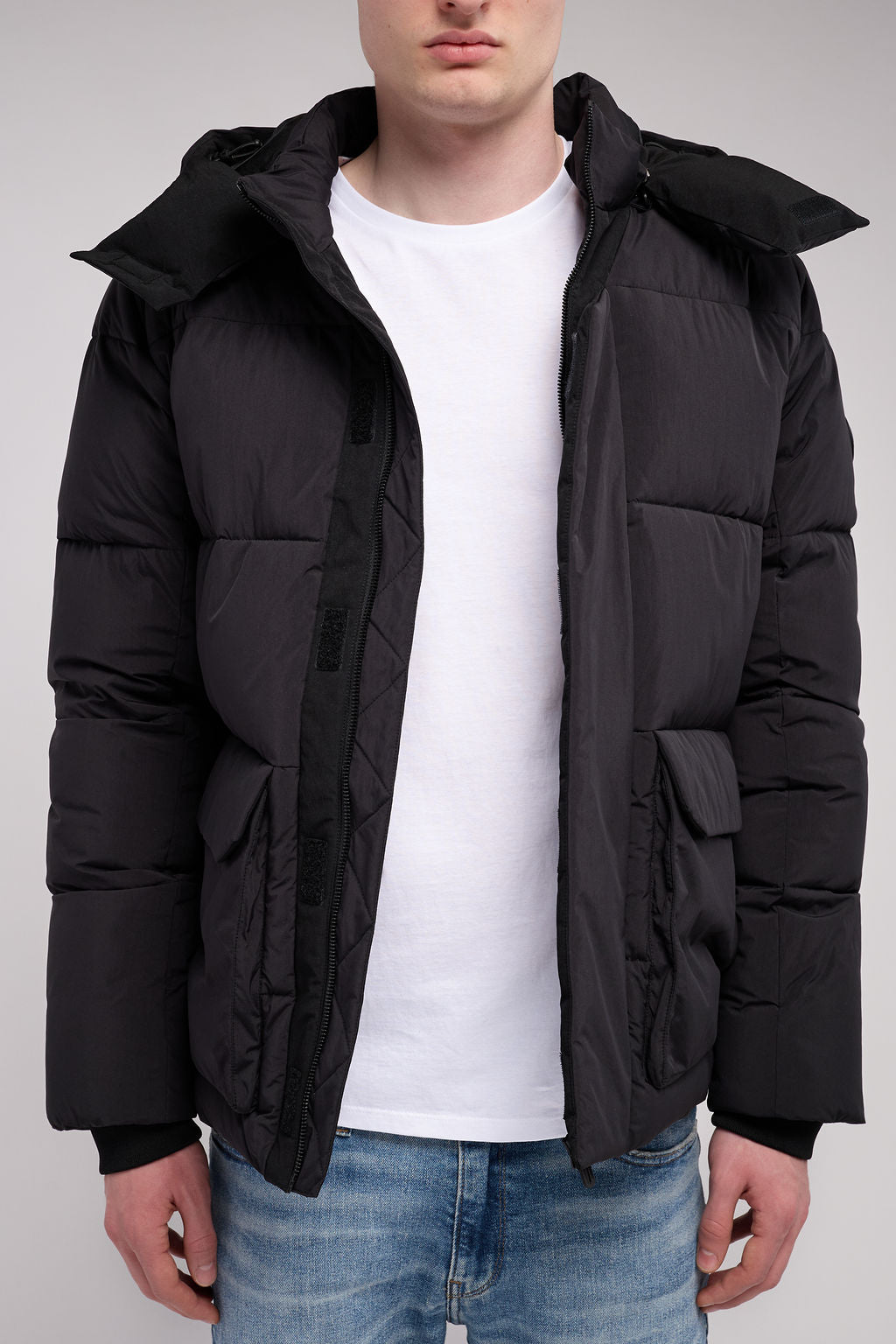 Teddy Smith B-Elwin blouson noir capuche amovible