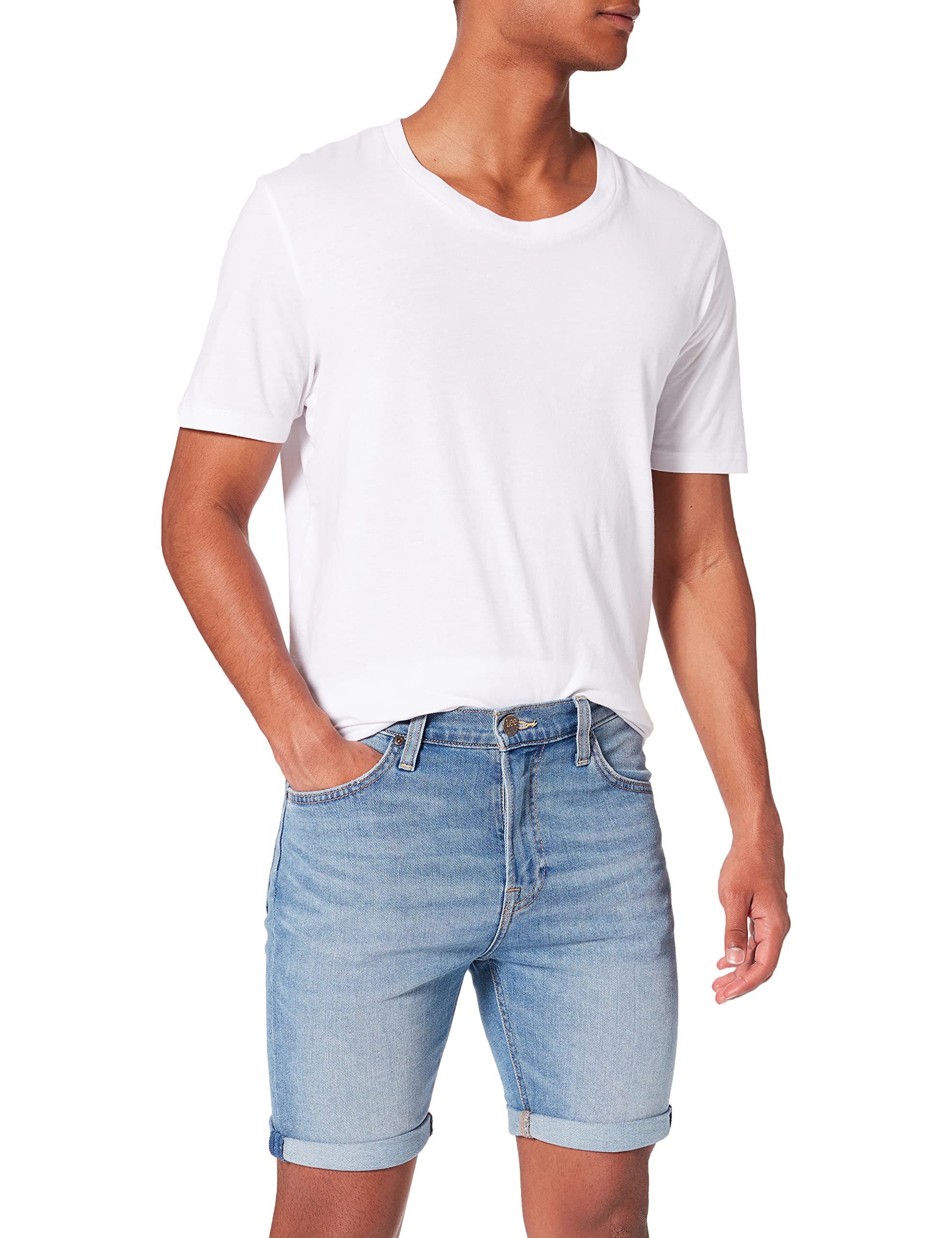 Lee L73 short homme en denim délavé