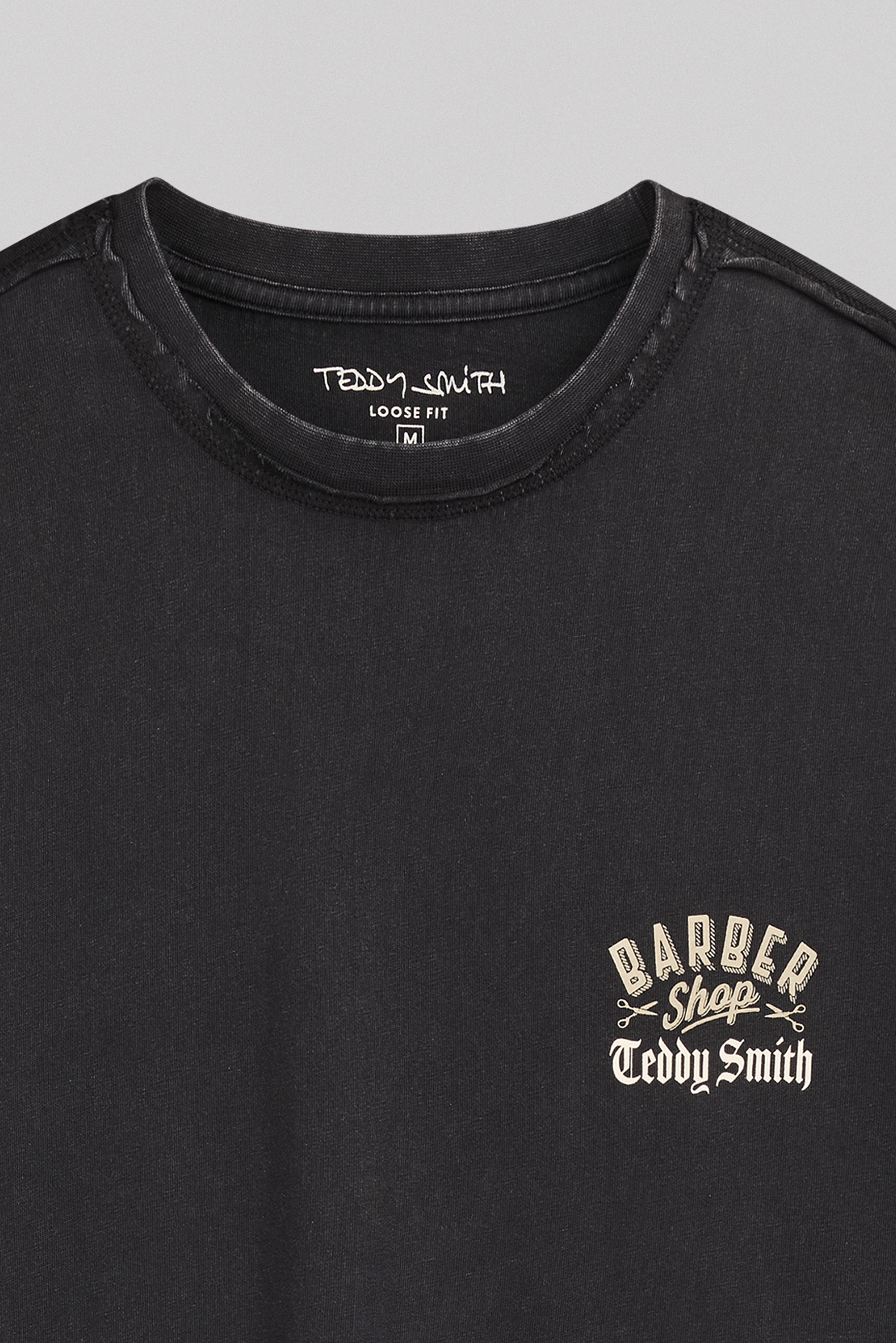 Teddy Smith T-Angel MC t-shirt noir délavé ample coton