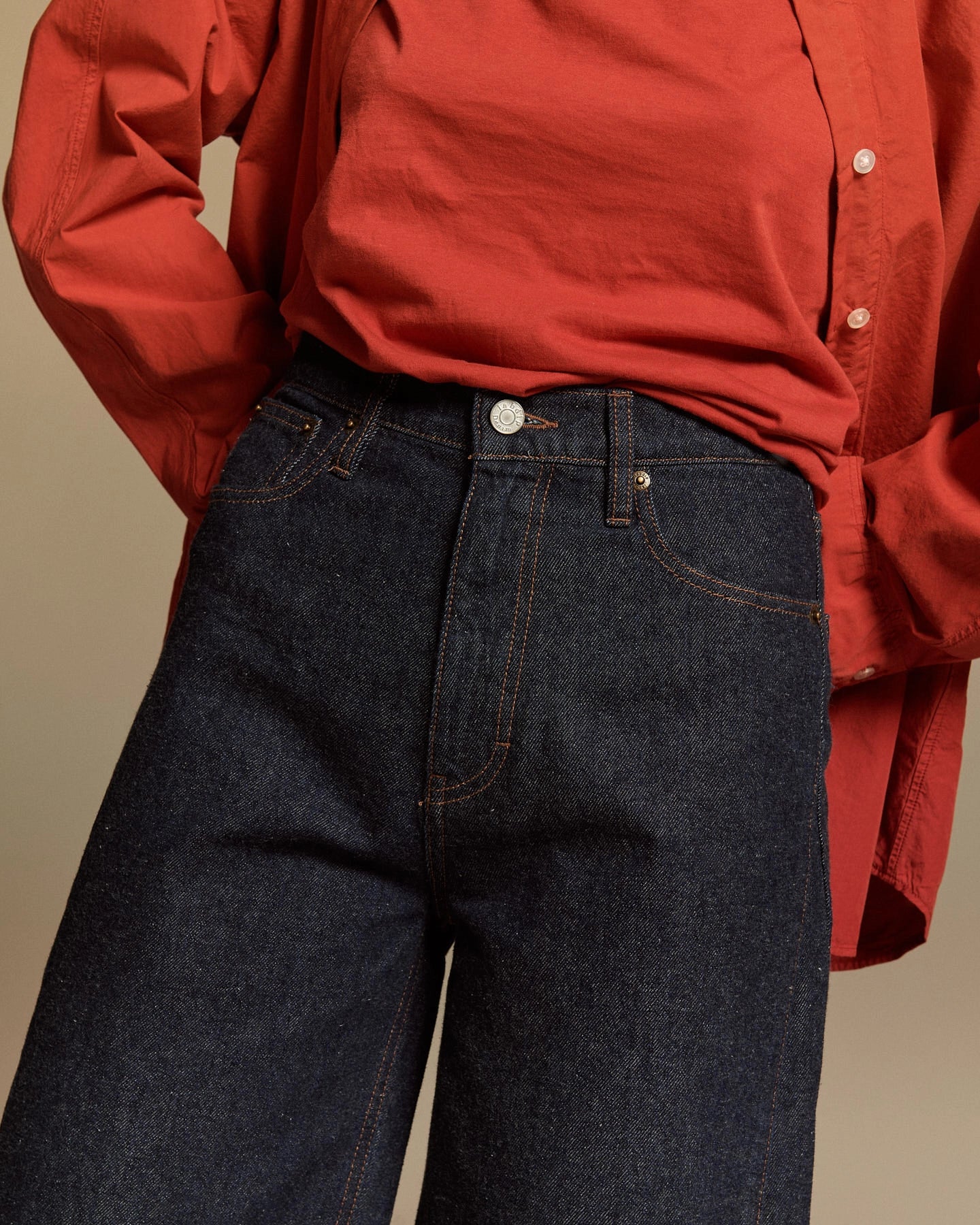Labdip Osaka Raw jean ballon brut taille haute
