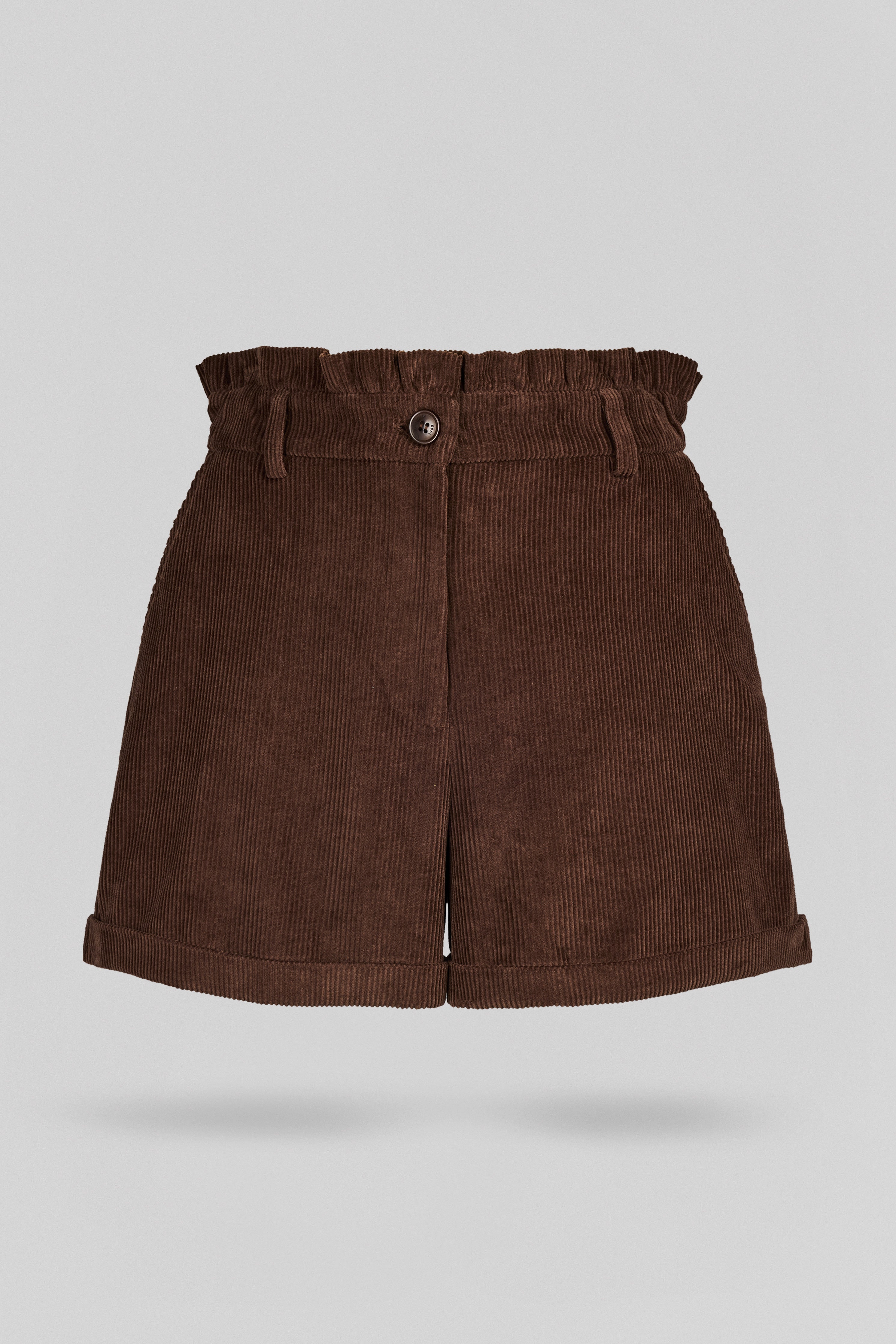 Teddy Smith S-Aloïs Chocolat short femme velours taille haute