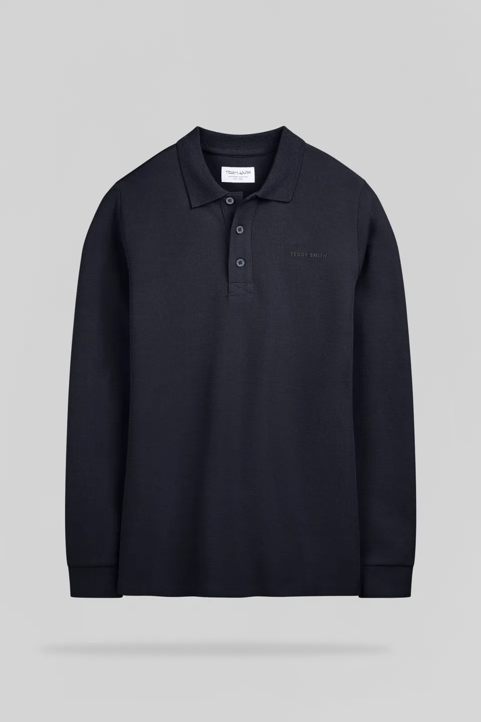 Teddy Smith P-Joel ML polo homme bleu marine manches longues