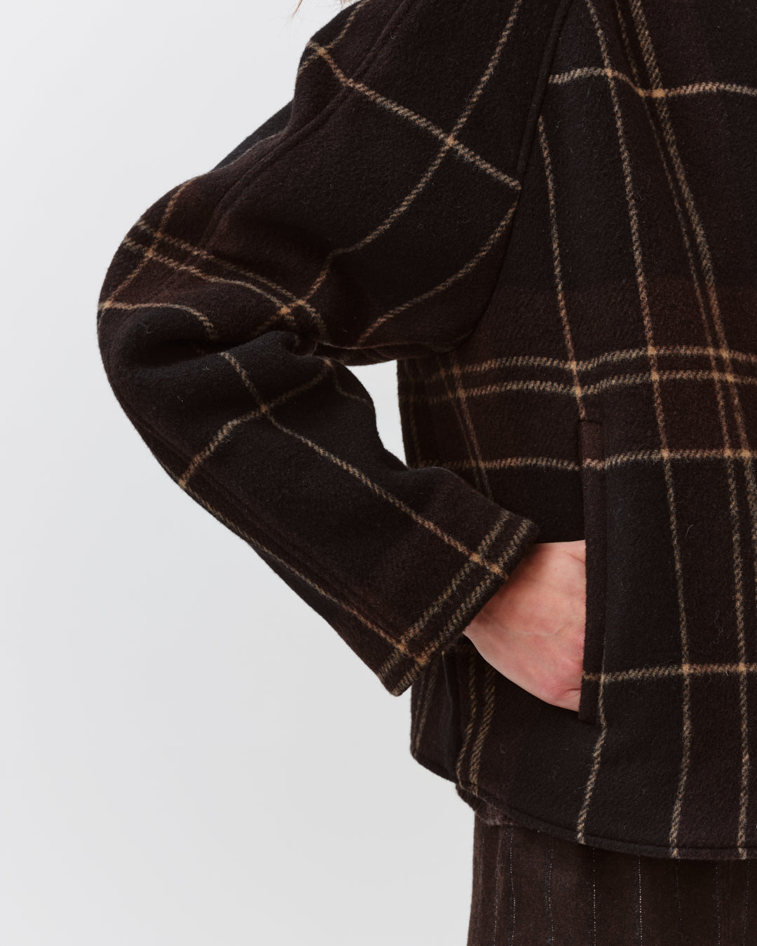 DIEGA BRAVO blouson carreaux chocolat