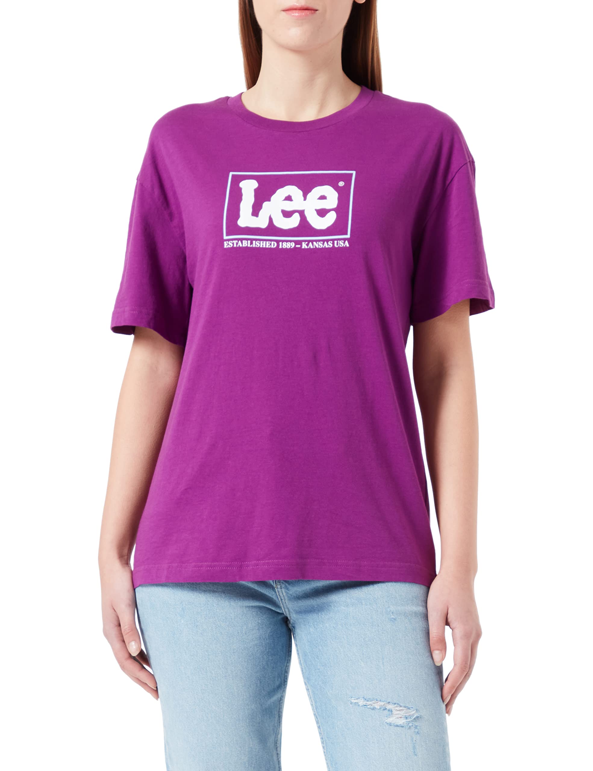 Lee Relaxed Crew t-shirt femme bleu taille L
