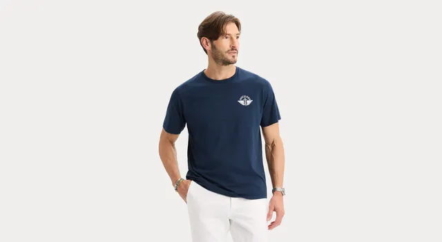 Dockers Graphic Tee t-shirt regular bleu Pembroke coton