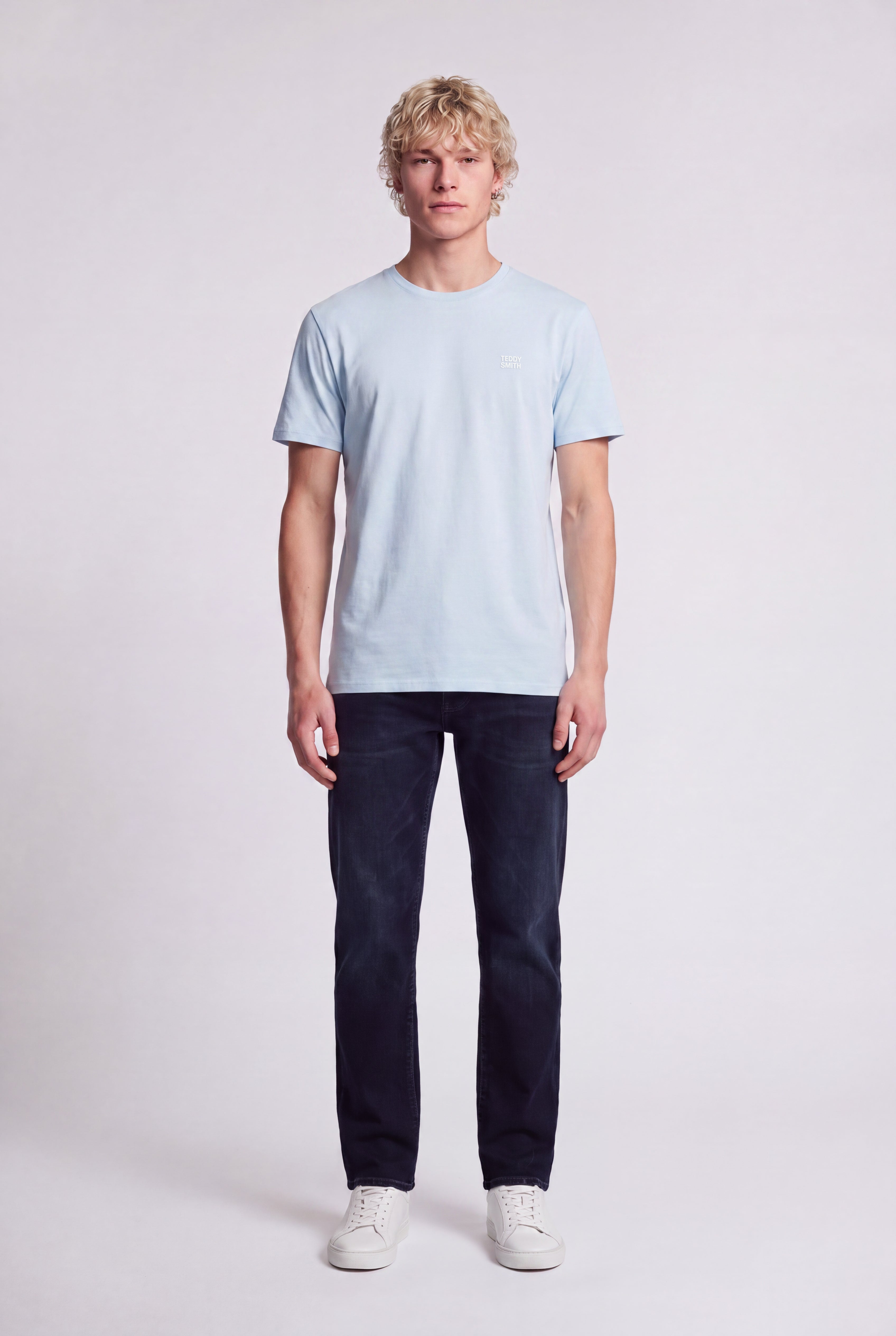 Teddy Smith The Tee 1 MC t-shirt homme bleu chiné