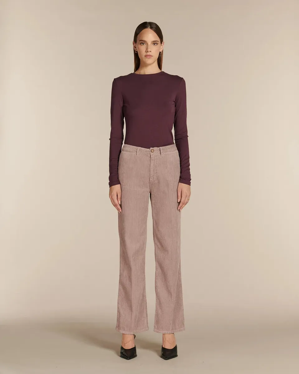 Labdip Swann Trendy Corduroy pantalon velours wisteria taille haute