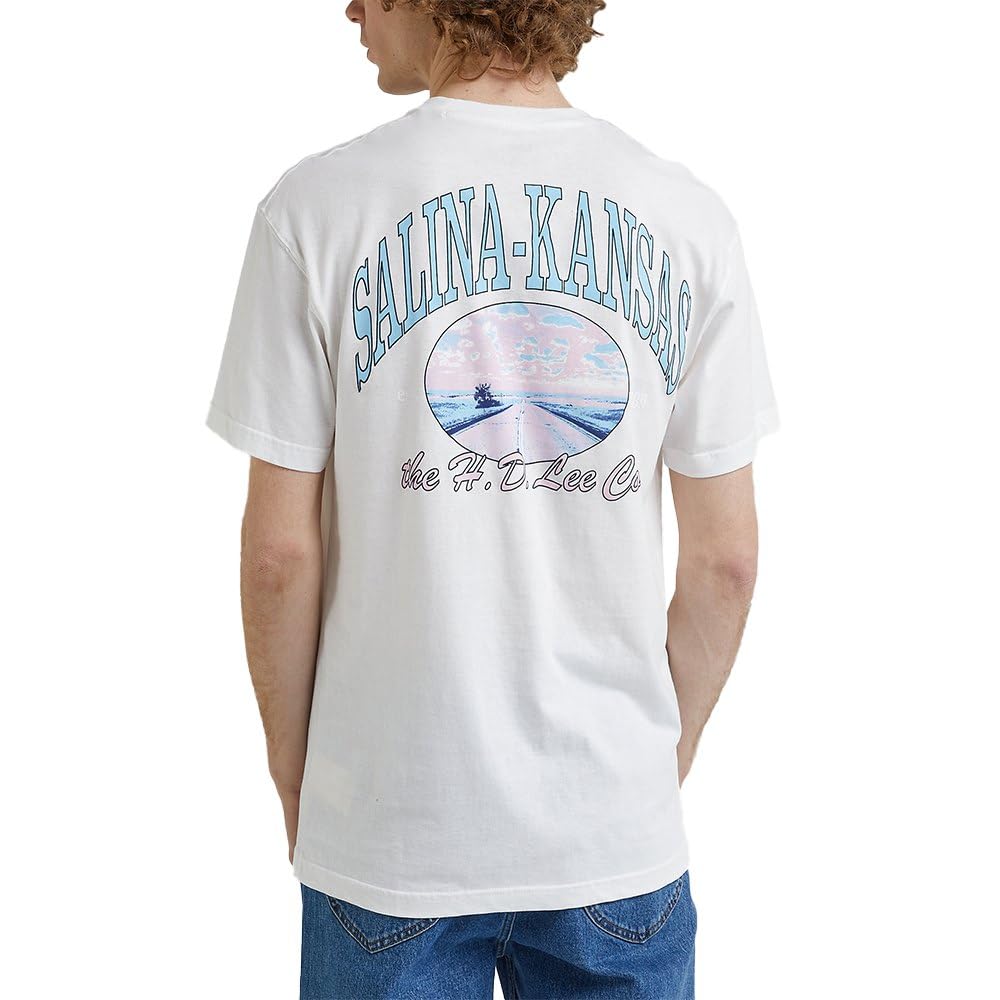 Lee Relax 90S T-shirt homme taille L blanc éclatant coton