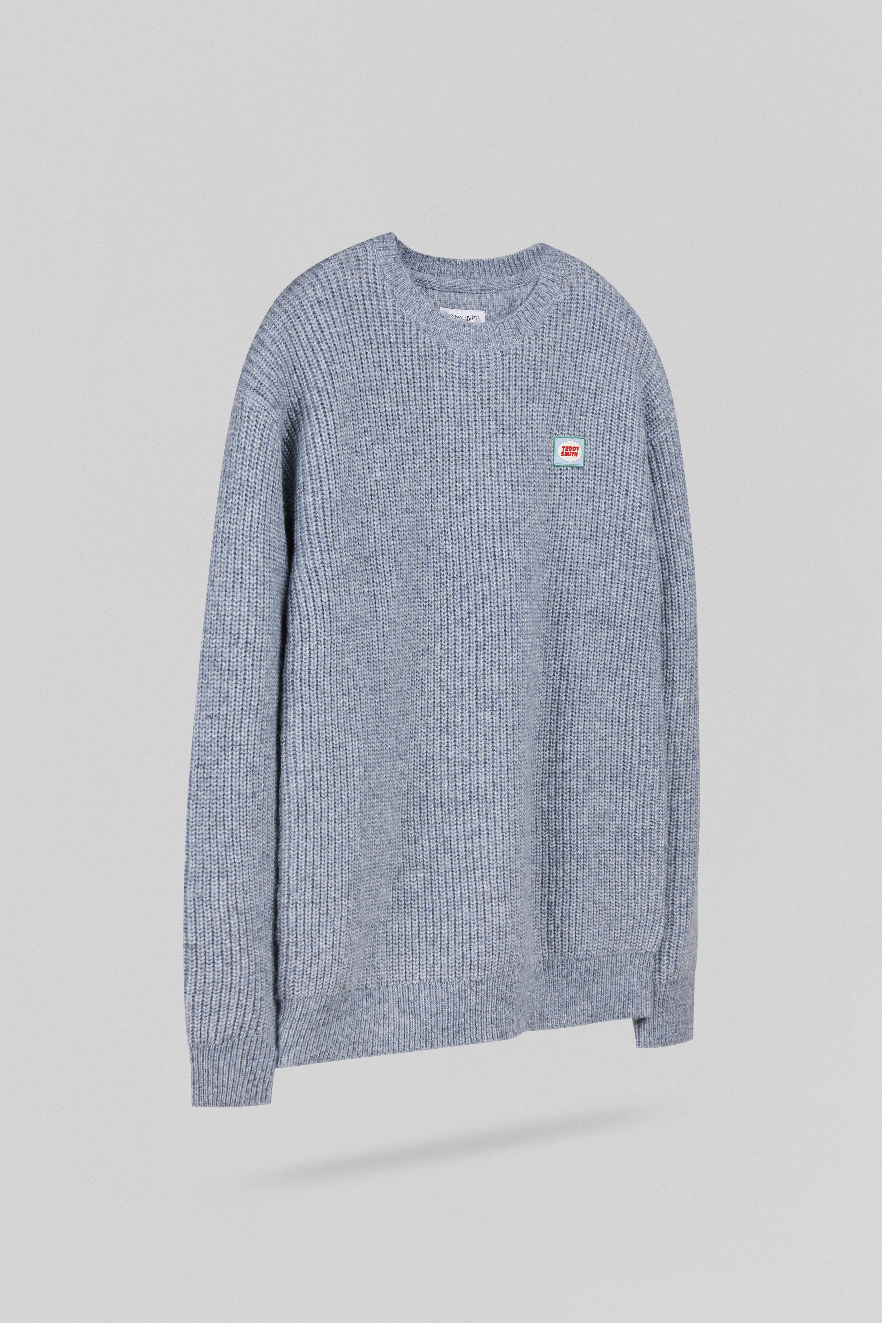 Teddy Smith P-Clay pull bleu minéral chiné laine