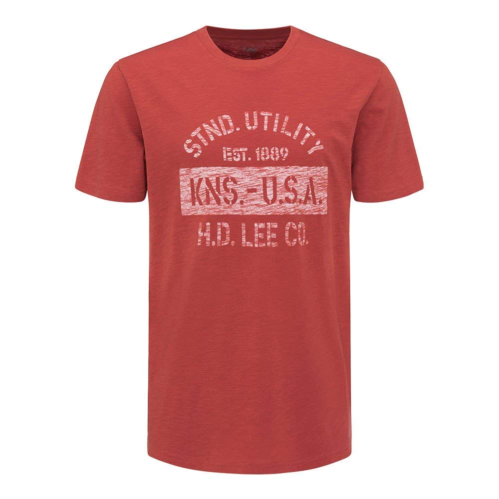 Lee Stencil Tee t-shirt homme blanc XXL coton