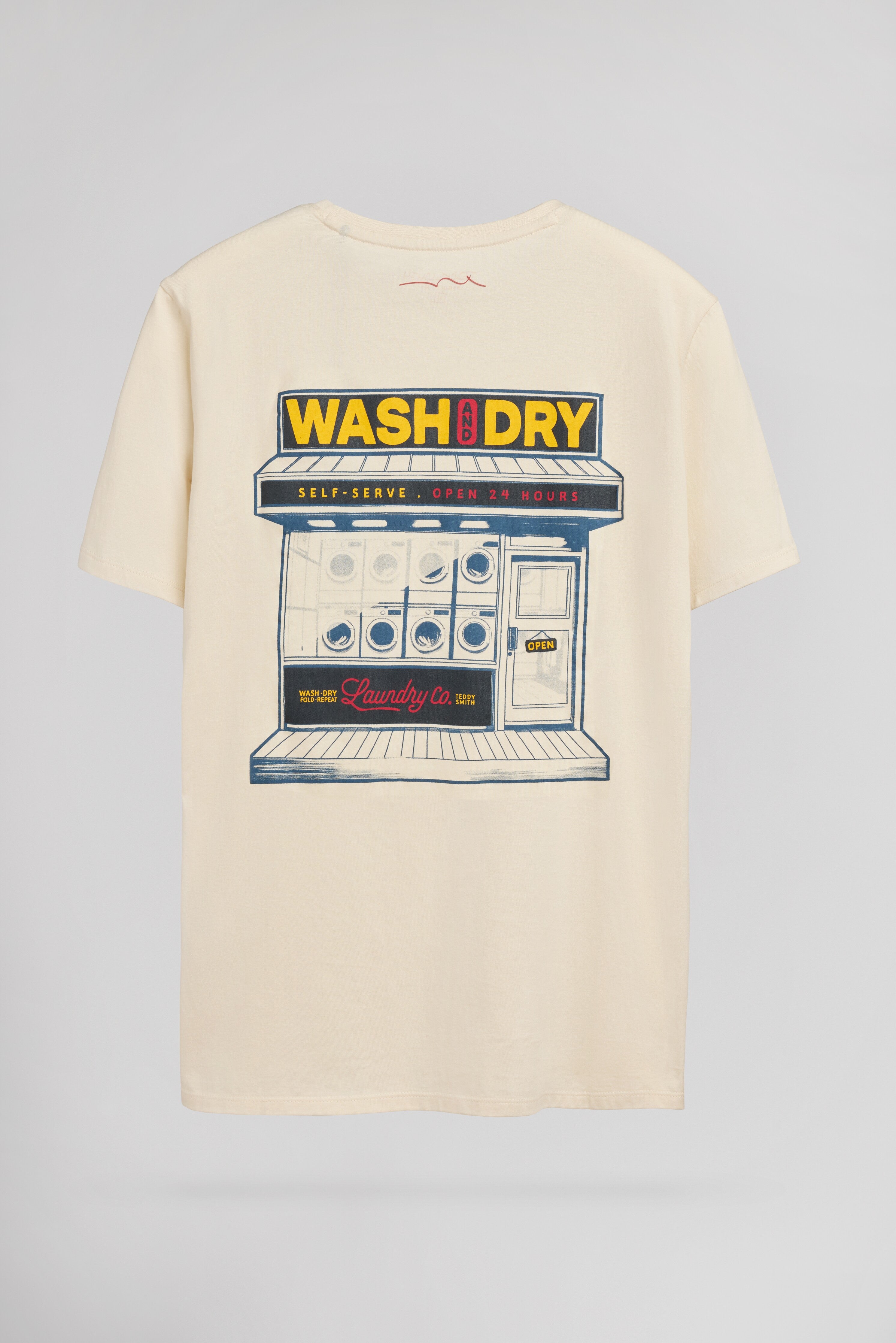 Teddy Smith T-Laundry T-shirt col rond crème