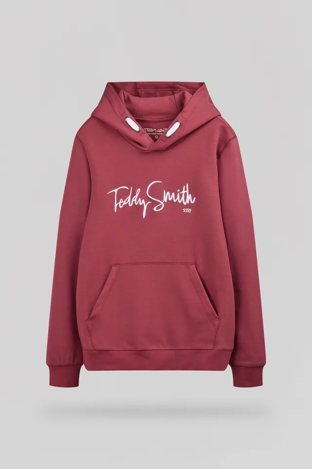 Teddy Smith S-Evry Hoody sweat enfant framboise
