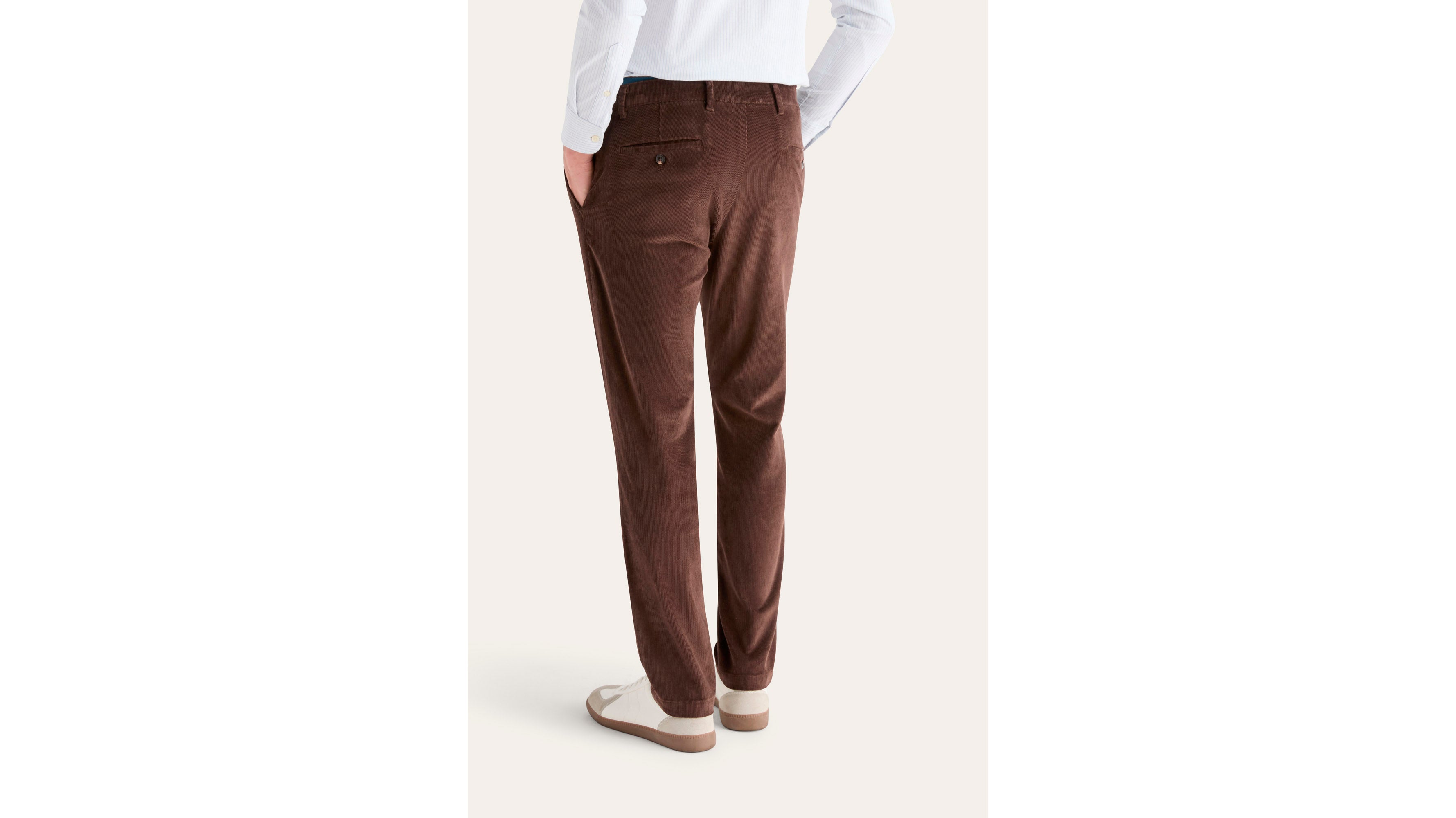 Dockers Crafted Khaki chino slim tapered marron stretch