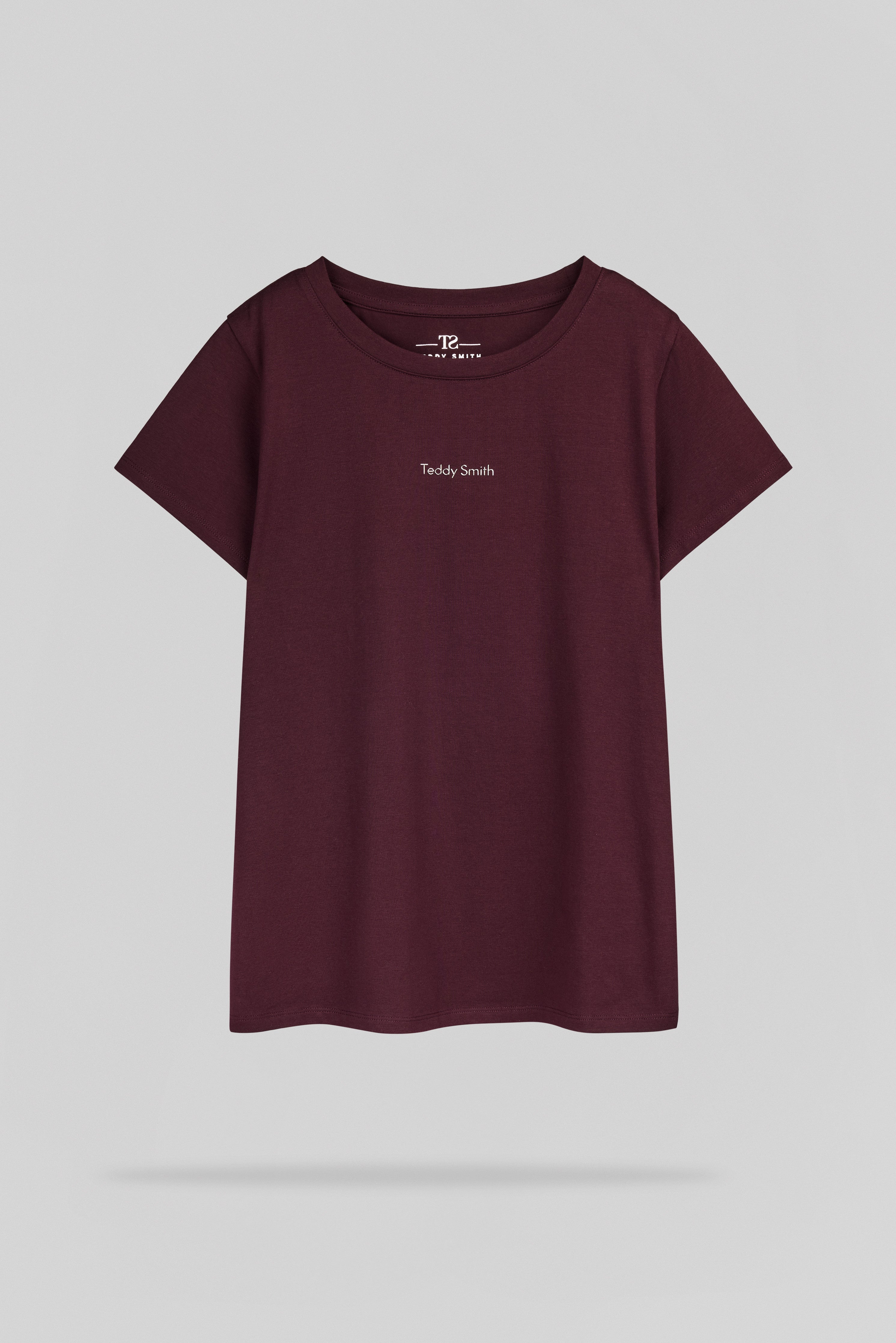 Teddy Smith T-Ribelle MC JR t-shirt bordeaux foncé