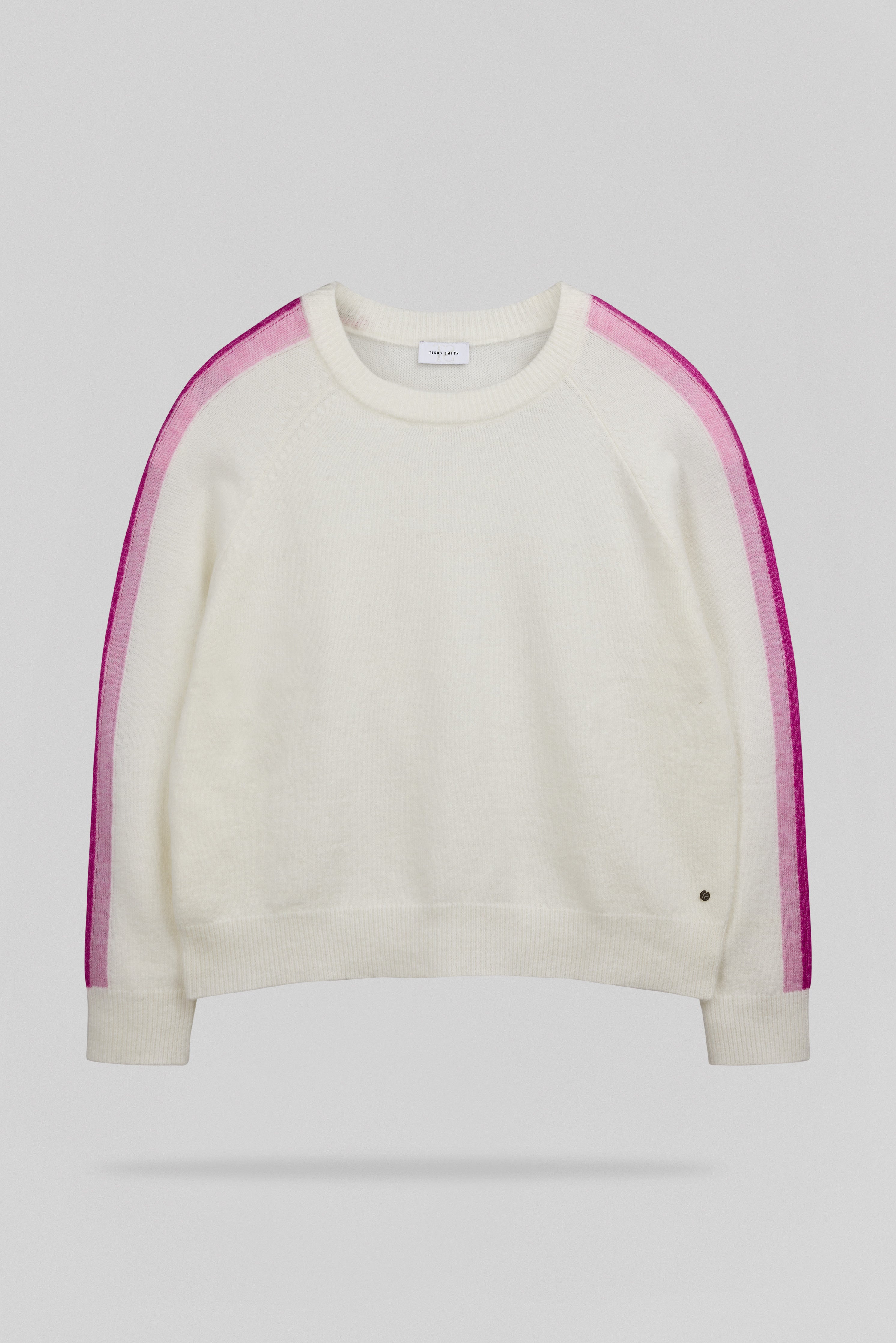 Teddy Smith P-Nana Middle White pull blanc cassé laine