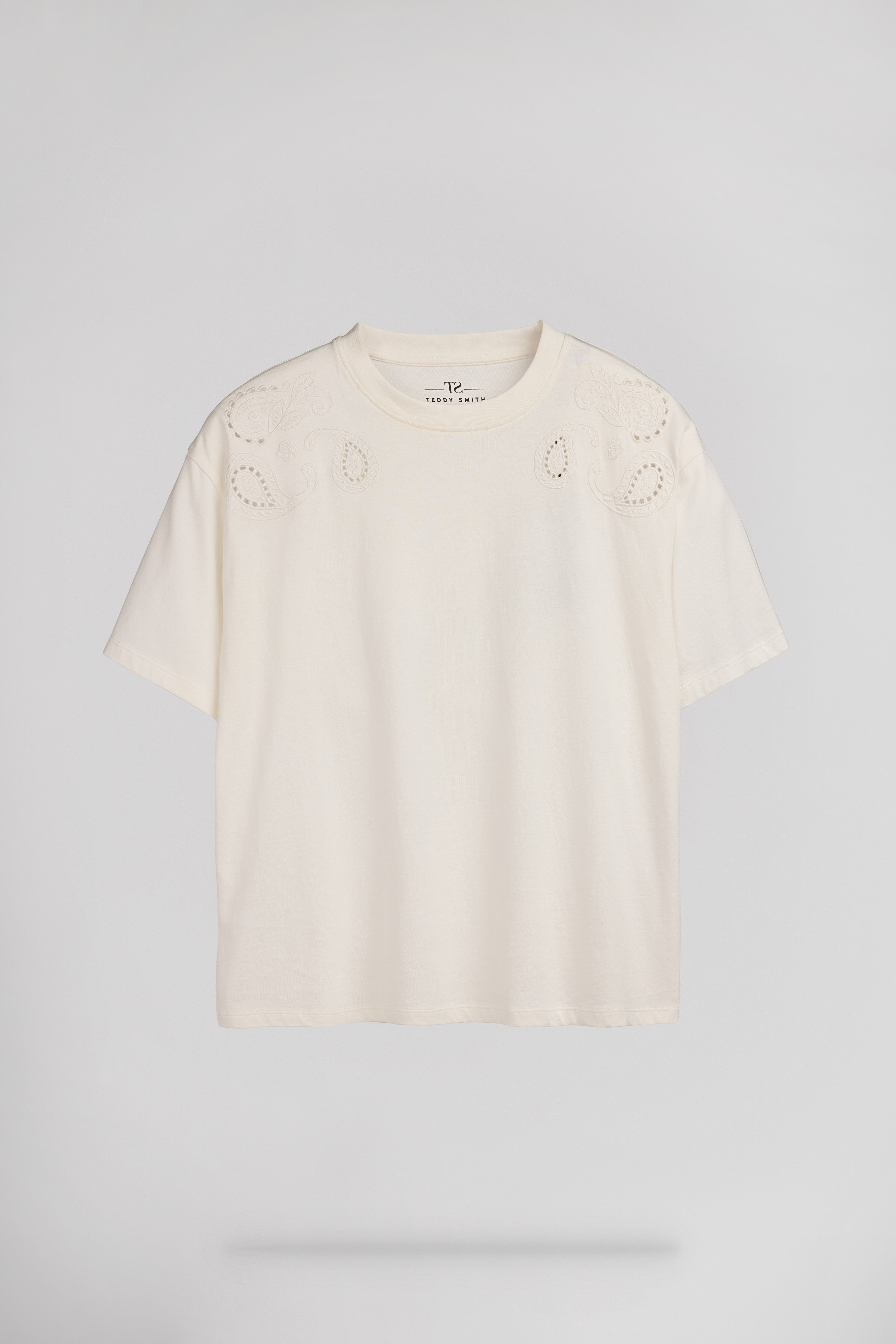 Teddy Smith T-Lyana MC Middle White t-shirt coton blanc femme