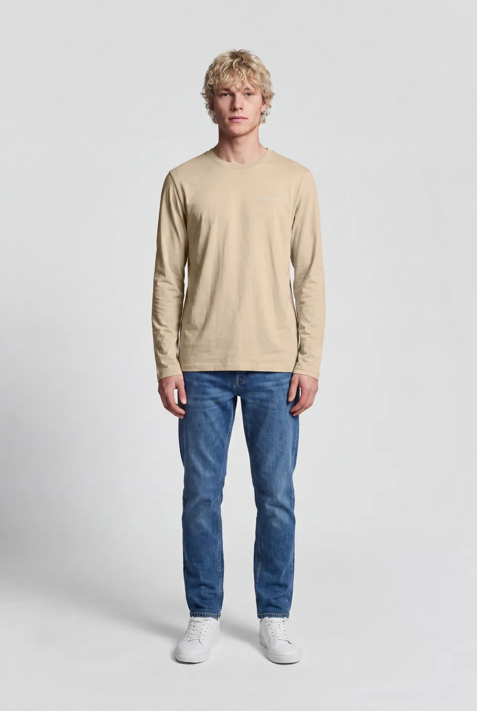 Teddy Smith The Tee 2 ML t-shirt manches longues beige