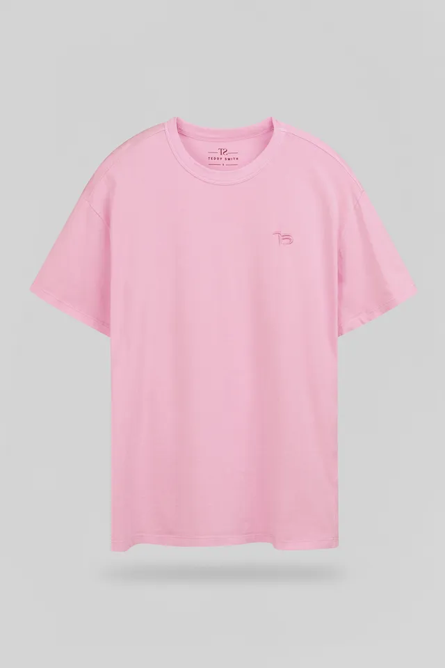 Teddy Smith T-Lava t-shirt oversize rose bonbon