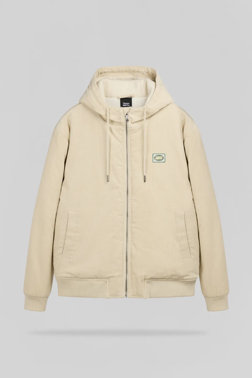 Teddy Smith B-Clement blouson velours beige clair homme