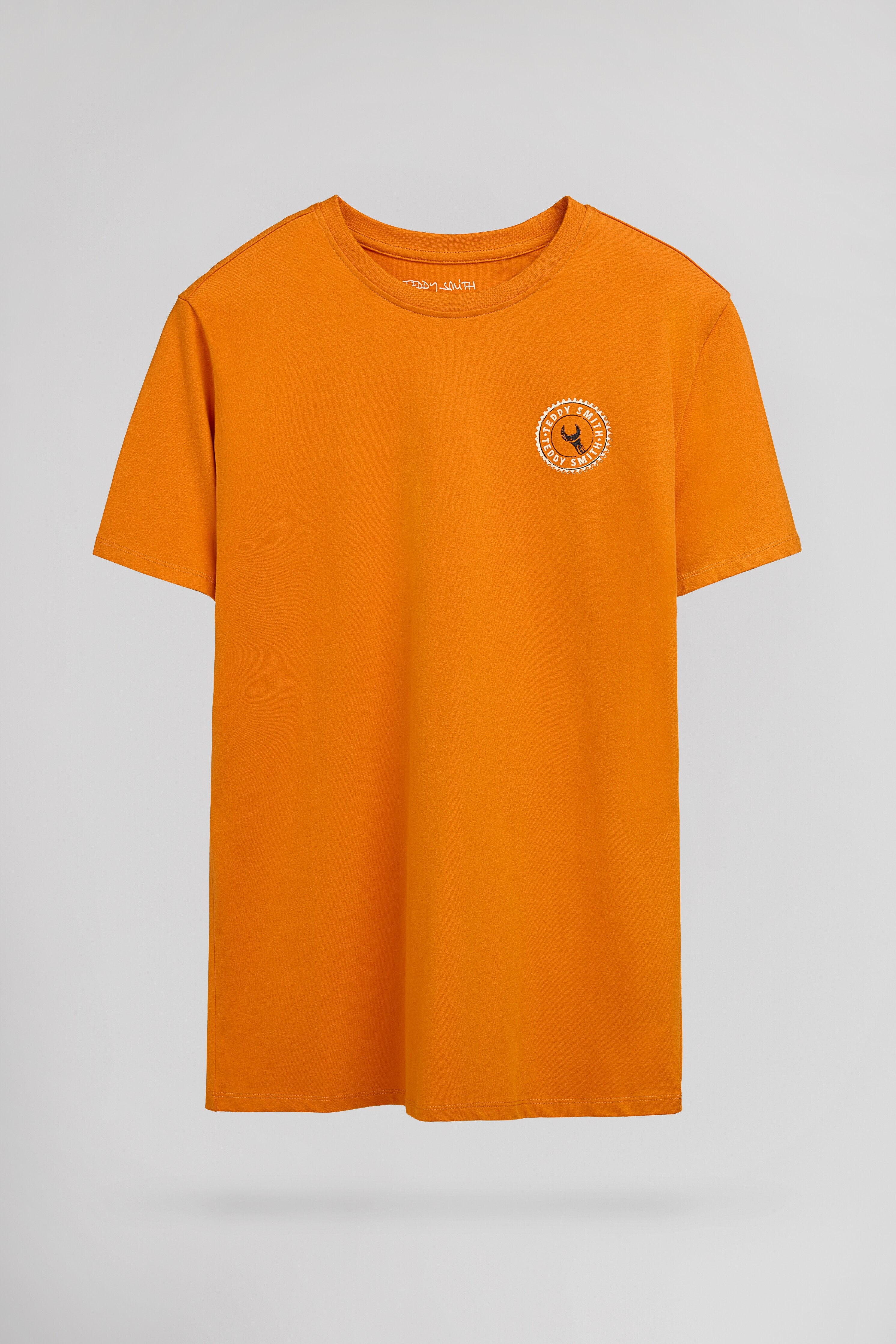 Teddy Smith T-Mechanics MC t-shirt col rond dusk orange coupe classique