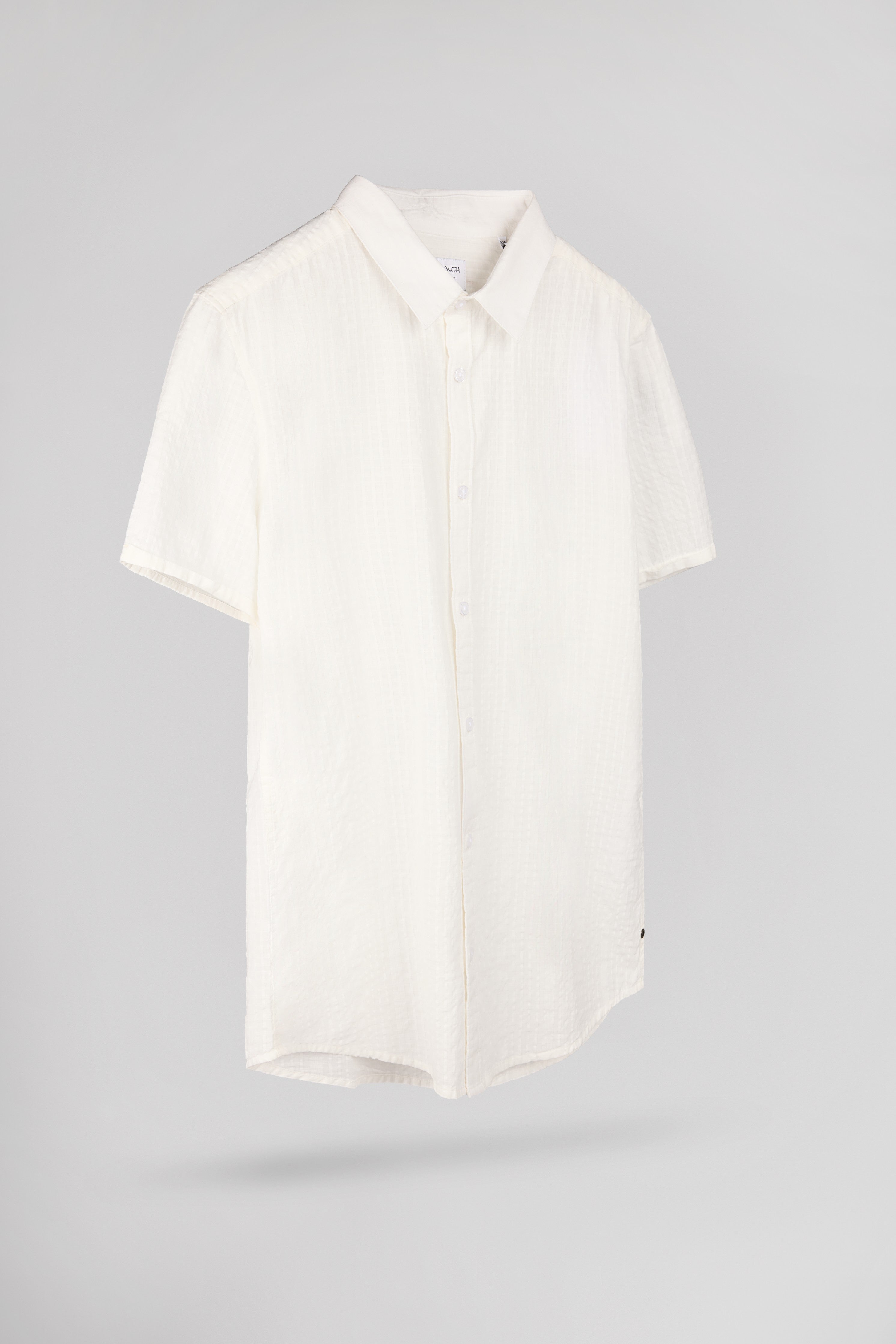Teddy Smith Cut 2 MC chemise slim blanche fil à fil