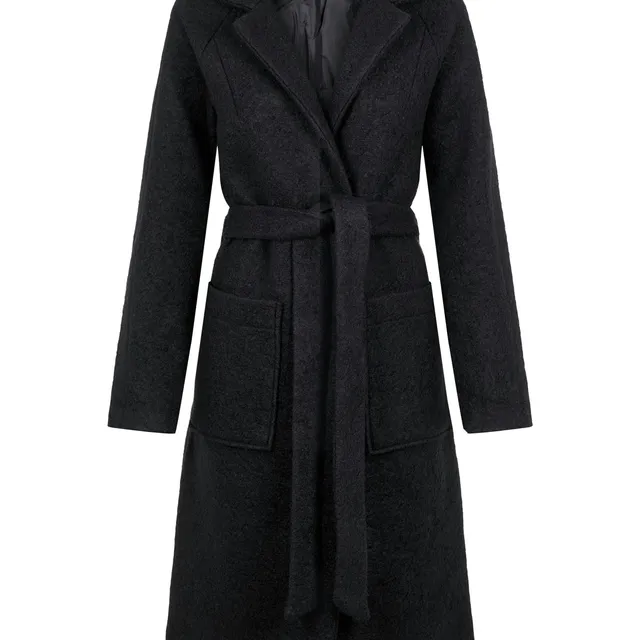 Noisy May manteau long laine ceinture 105 cm