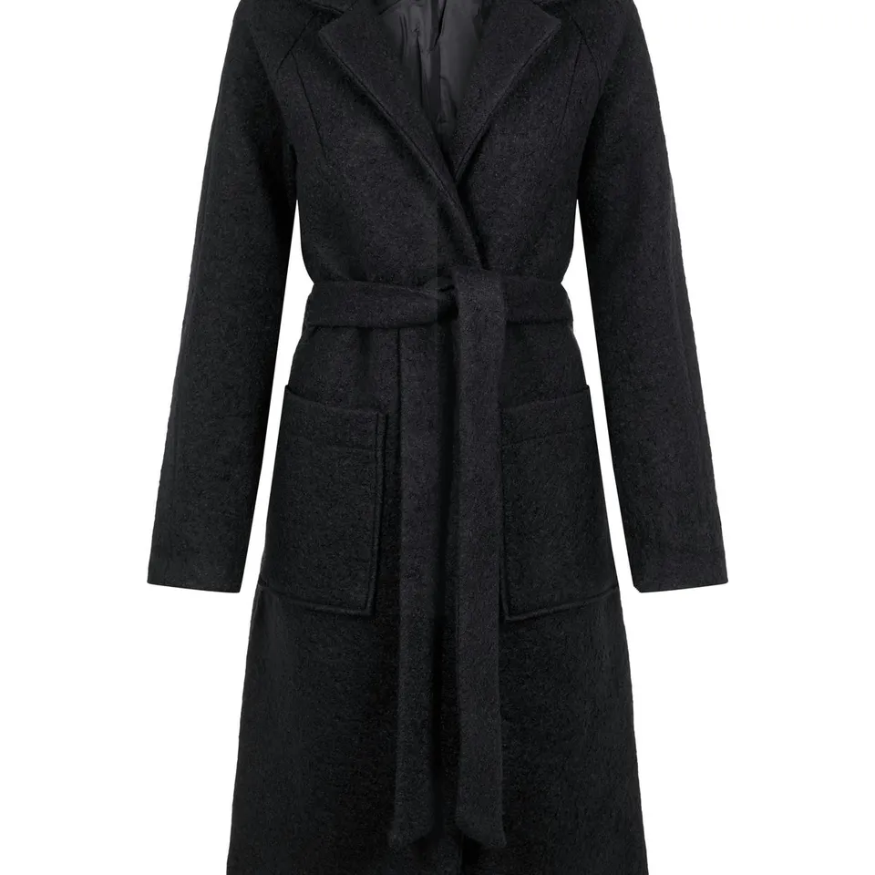 Noisy May manteau long laine ceinture coupe ample