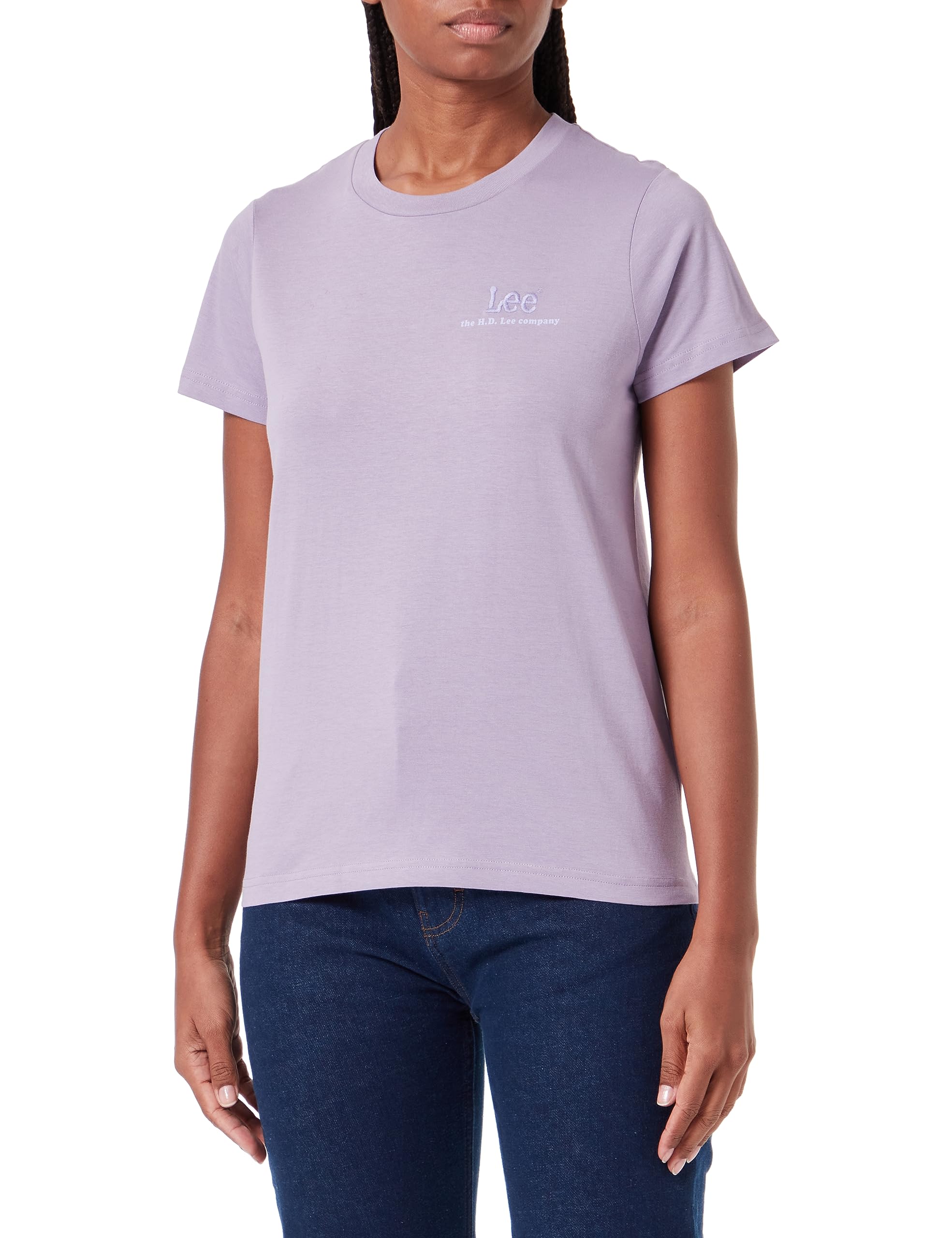 Lee Small Logo Tee tee-shirt femme Pretty Plum coupe regular