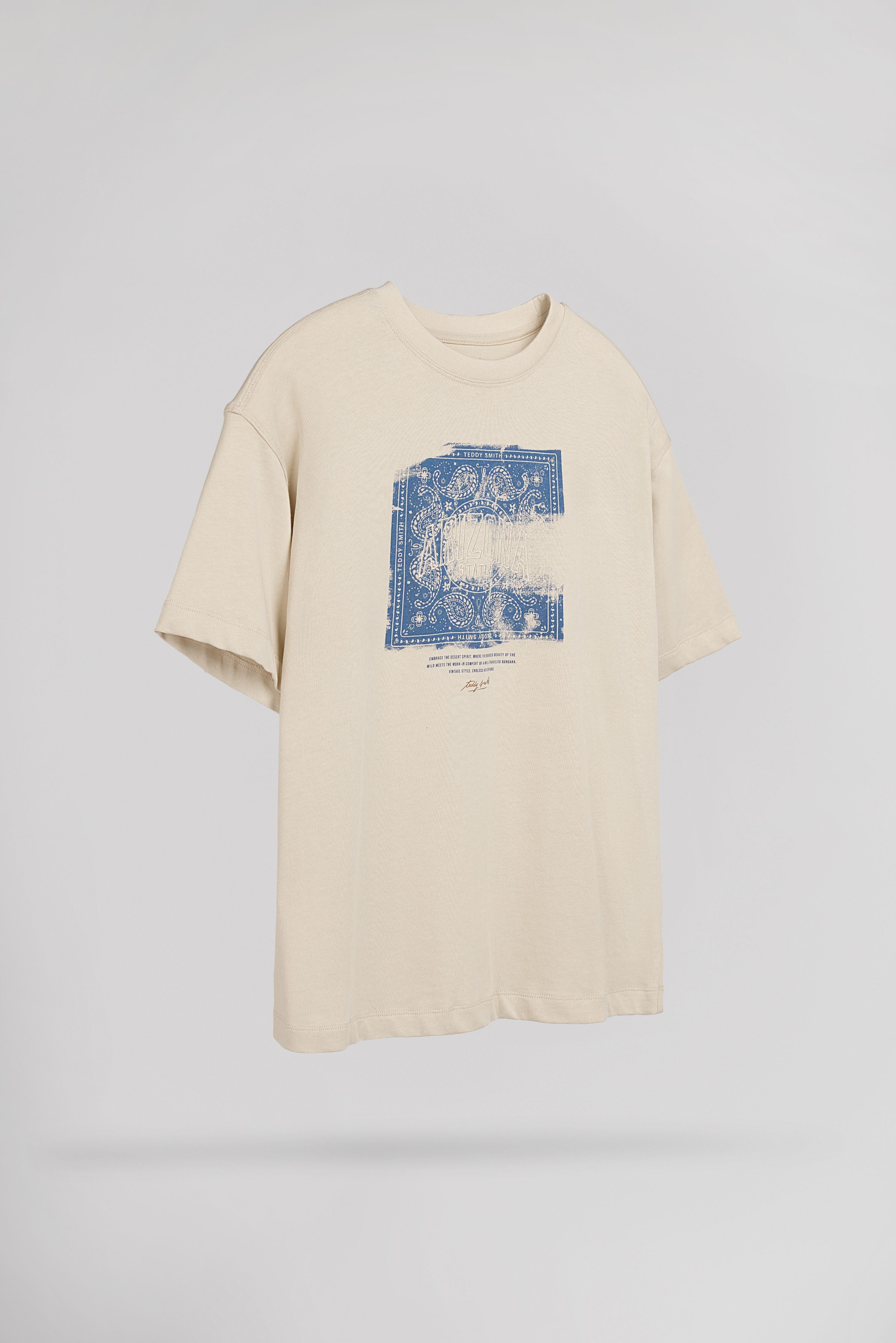 Teddy Smith T-Rond t-shirt beige clair coton 8 ans