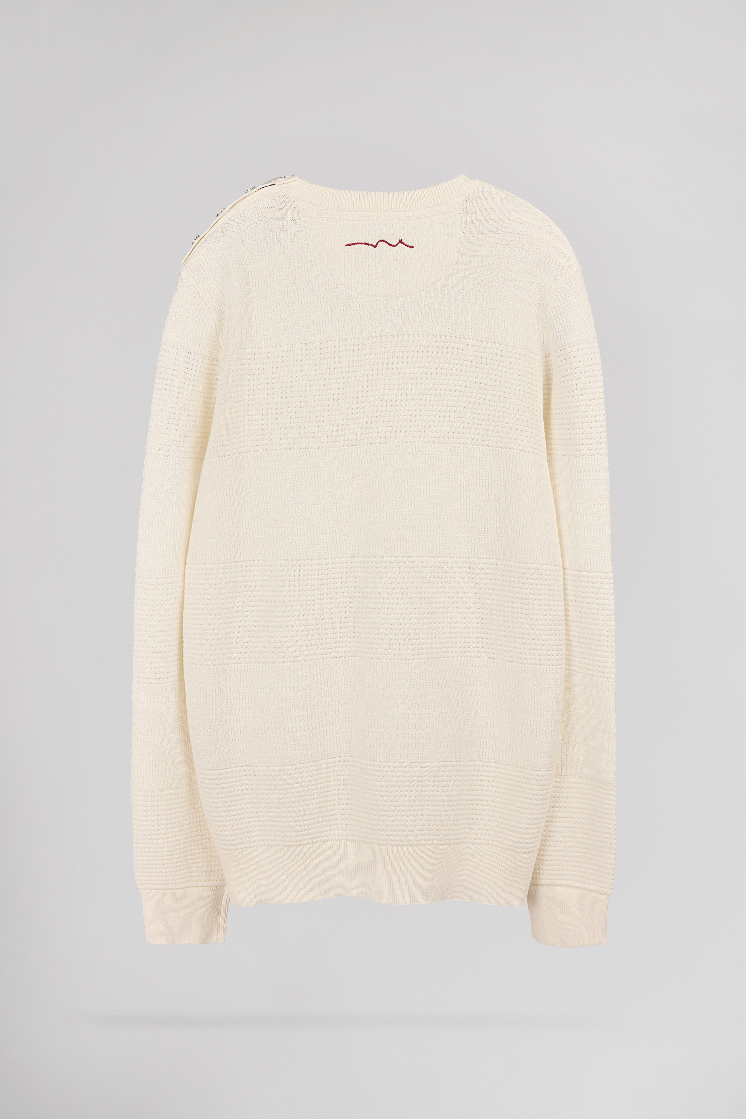 Teddy Smith P-Roni pull blanc cassé col rond coton